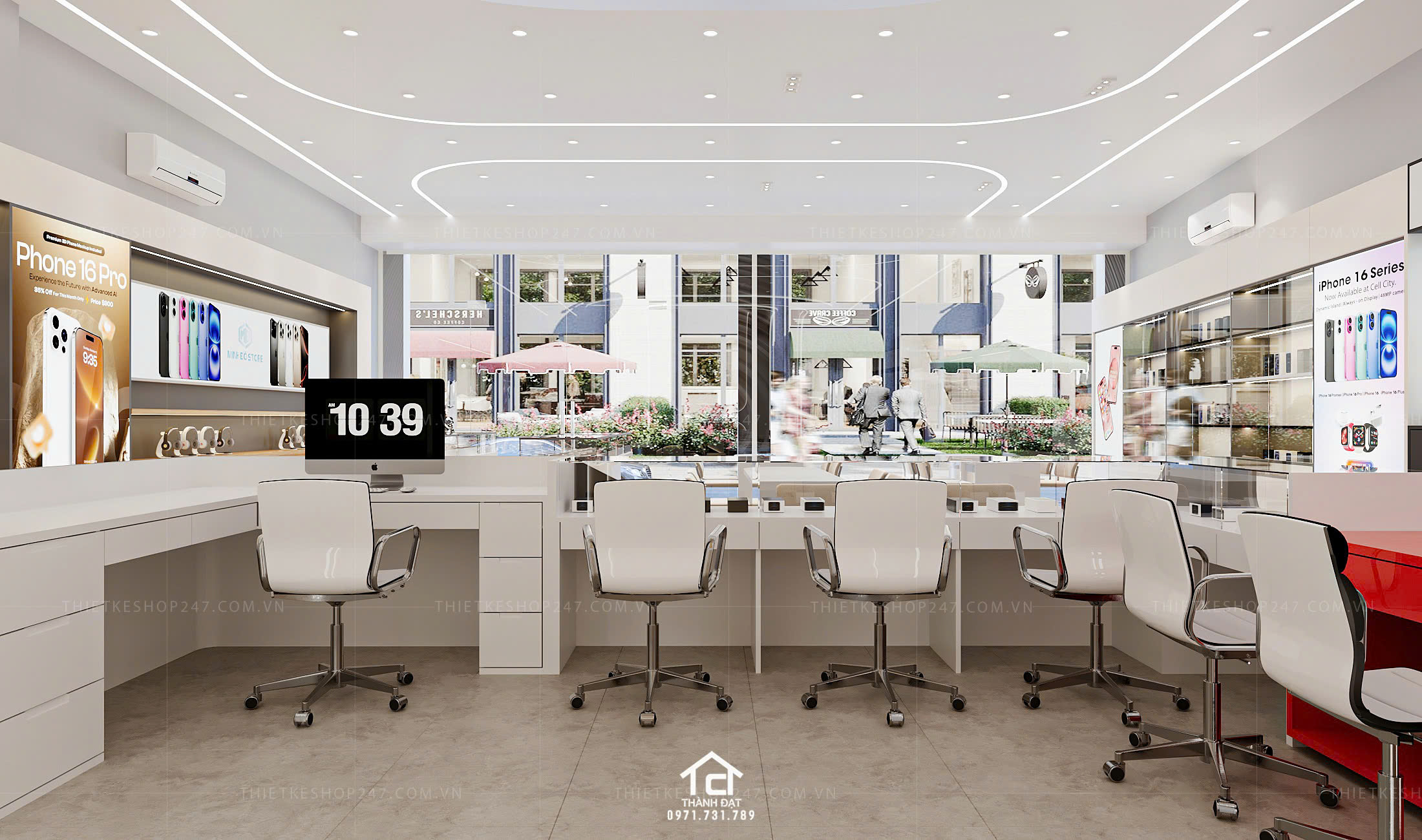 thiết kế shop điện thoại đẹp sinh động