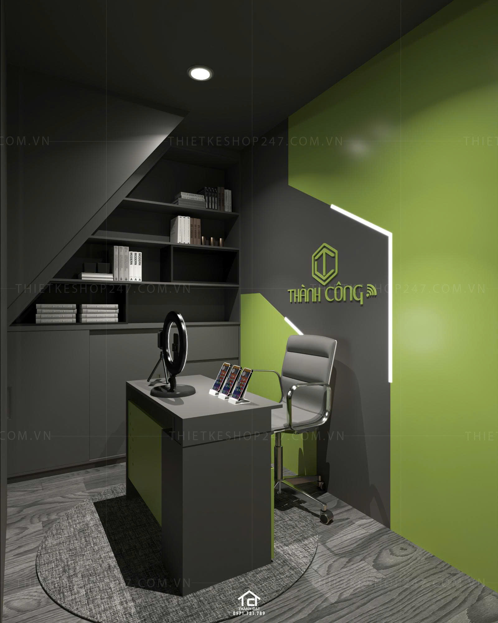 thiết kế shop điện thoại đẹp sinh động