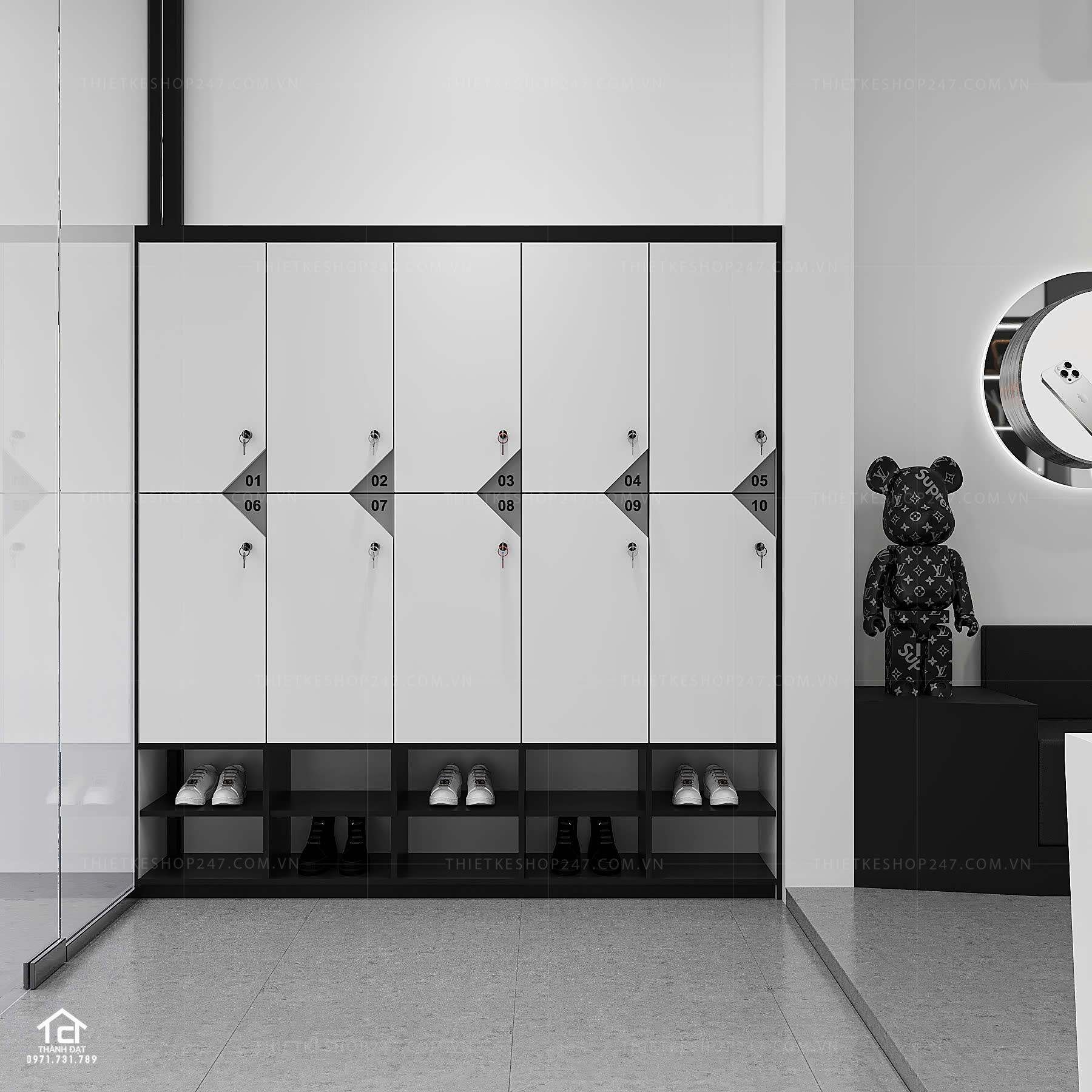 thiết kế shop điện thoại đẹp sinh động