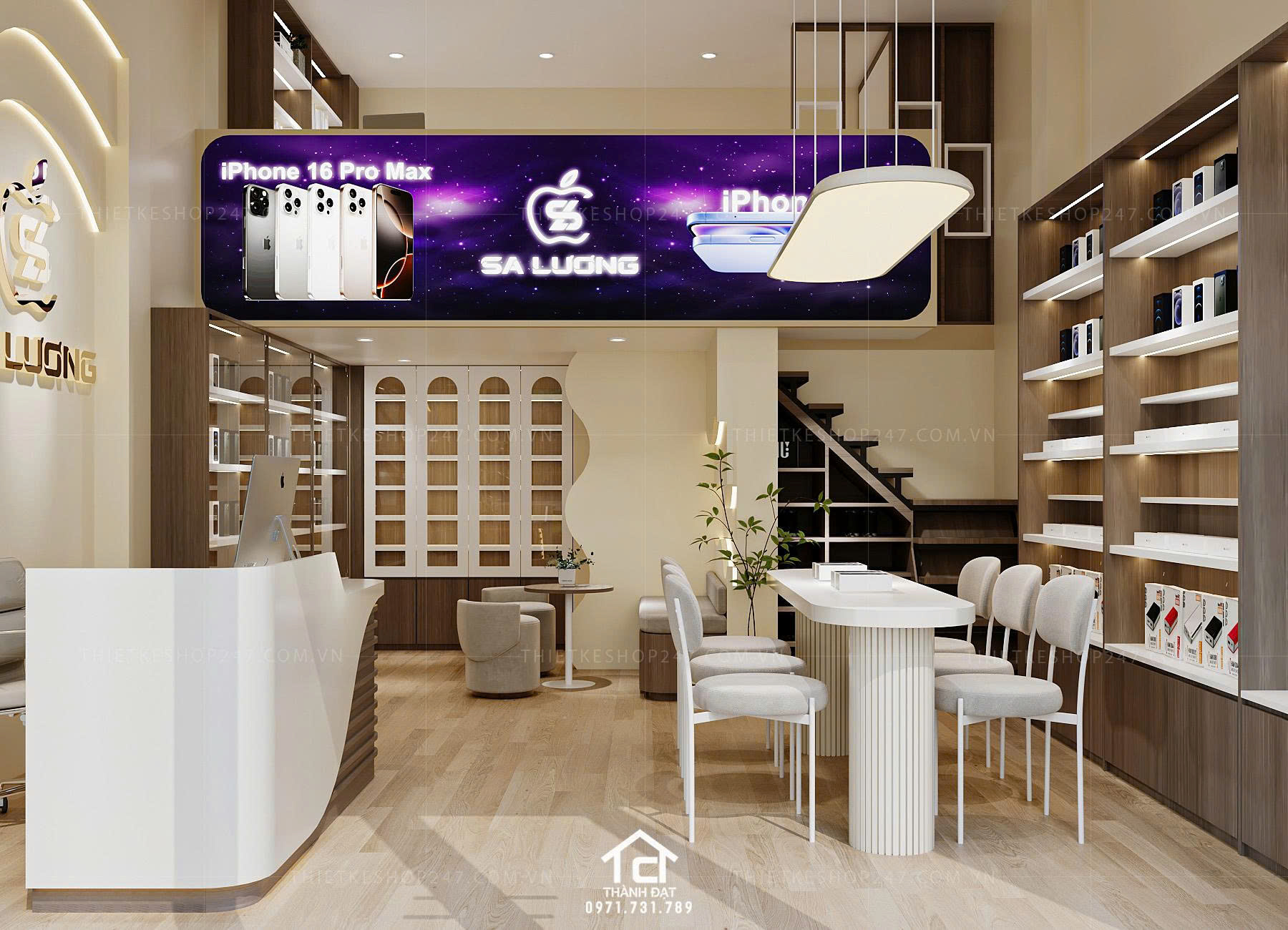 thiết kế shop điện thoại đẹp thu hút