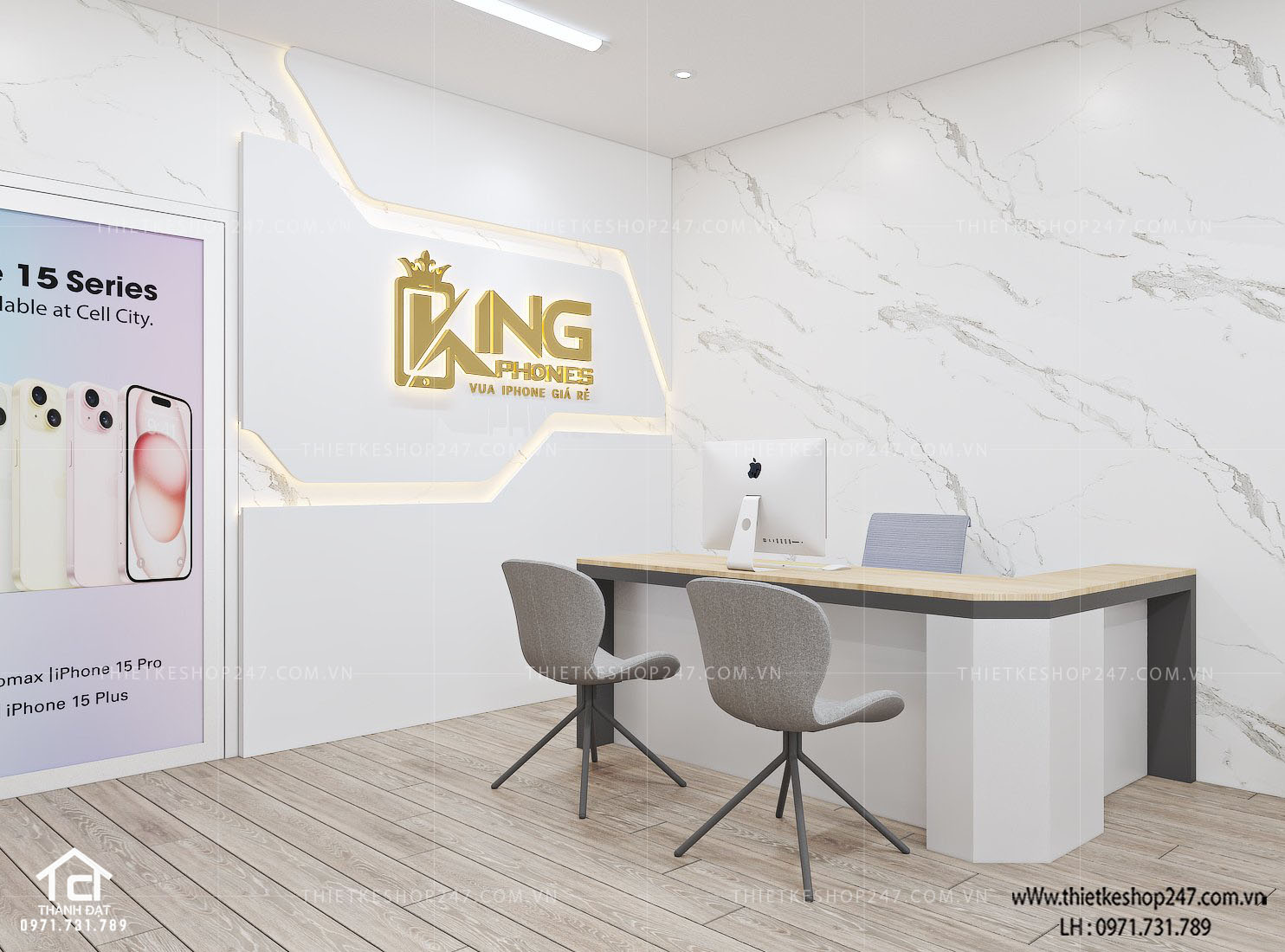 thiết kế shop điện thoại đẹp thu hút