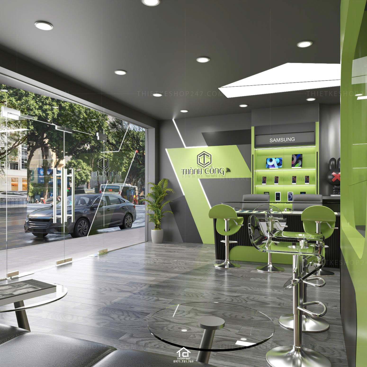 thiết kế shop điện thoại đẹp thu hút