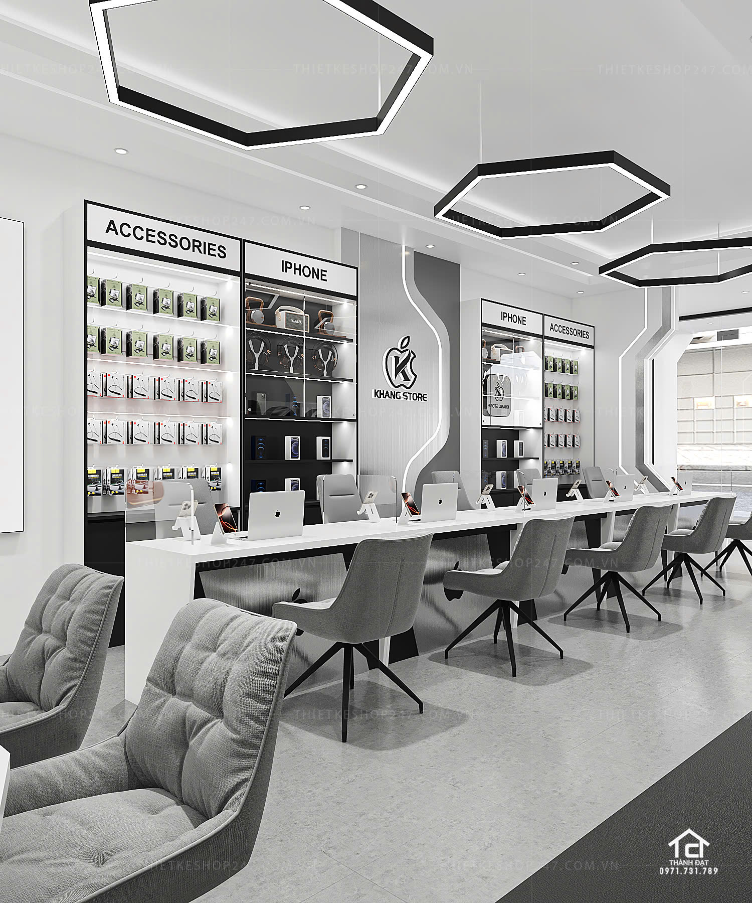 thiết kế shop điện thoại đẹp tinh tế