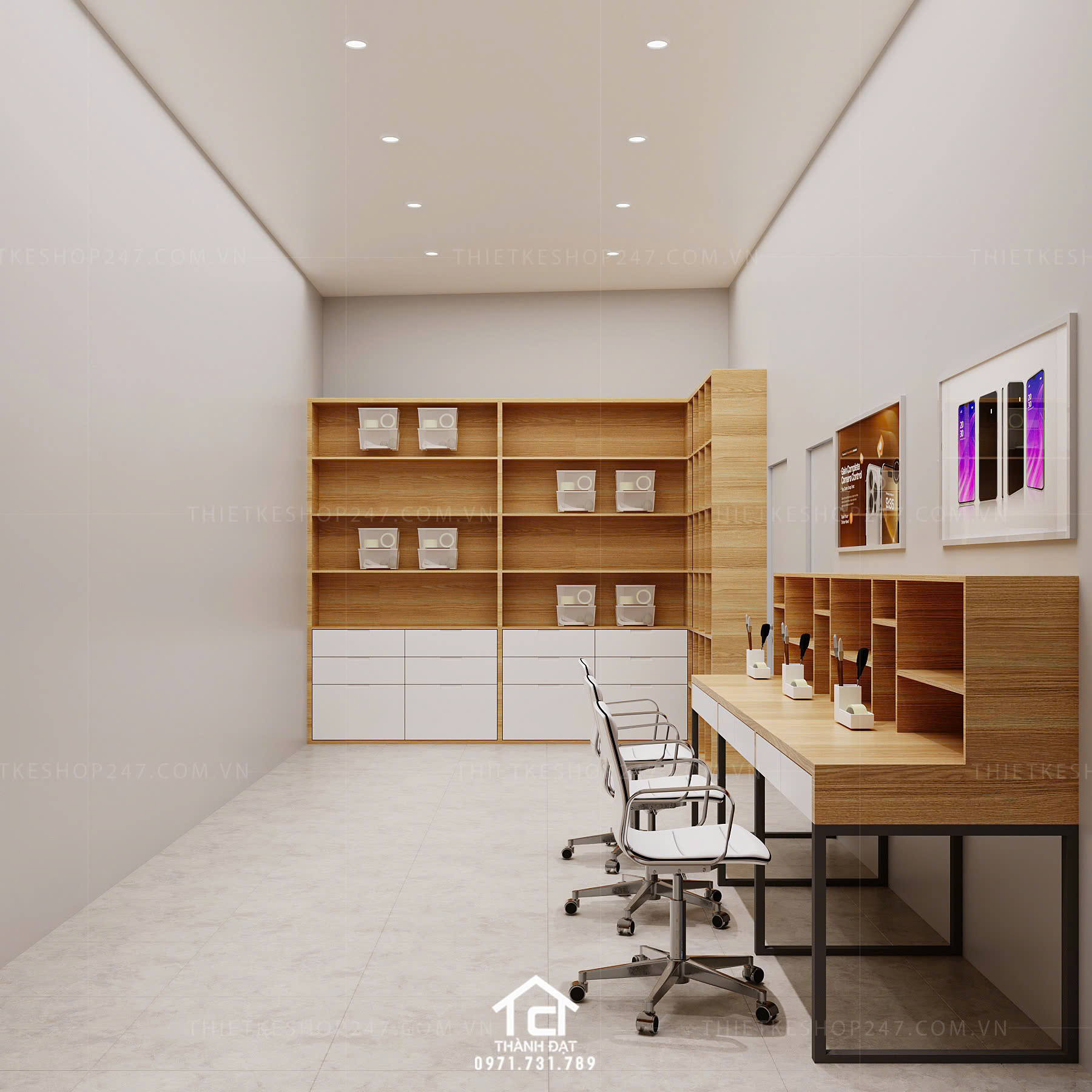 thiết kế shop điện thoại đẹp tinh tế