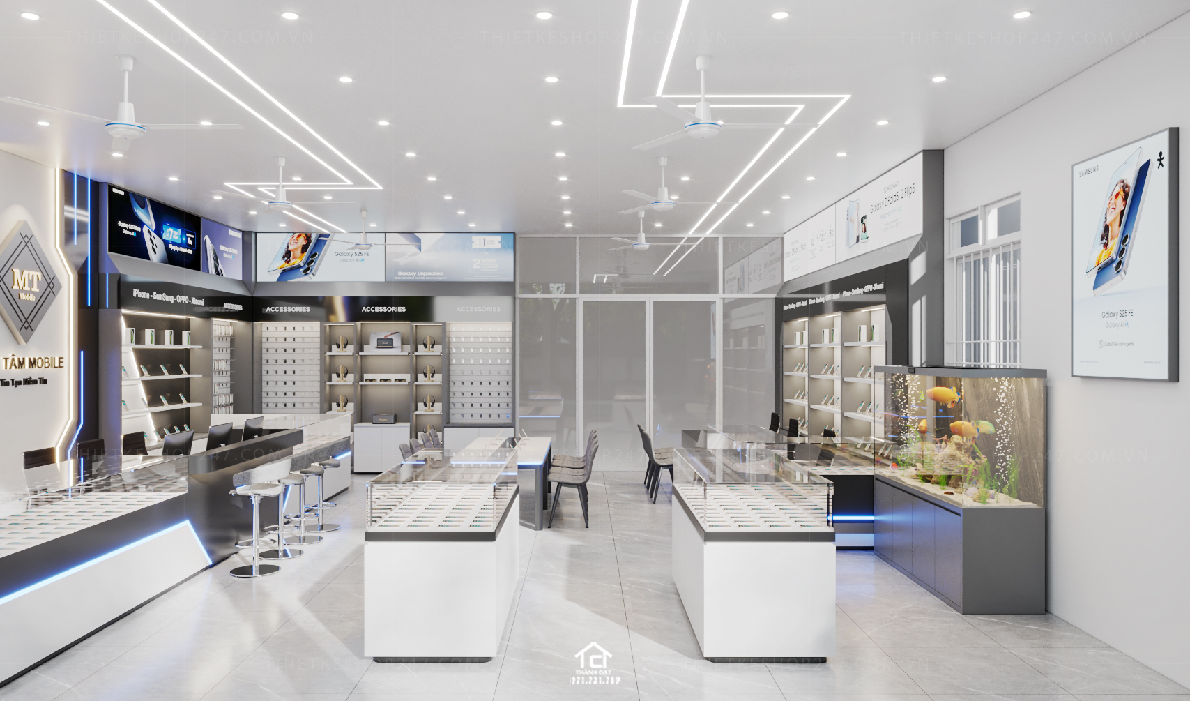thiết kế shop điện thoại đẹp trẻ trung