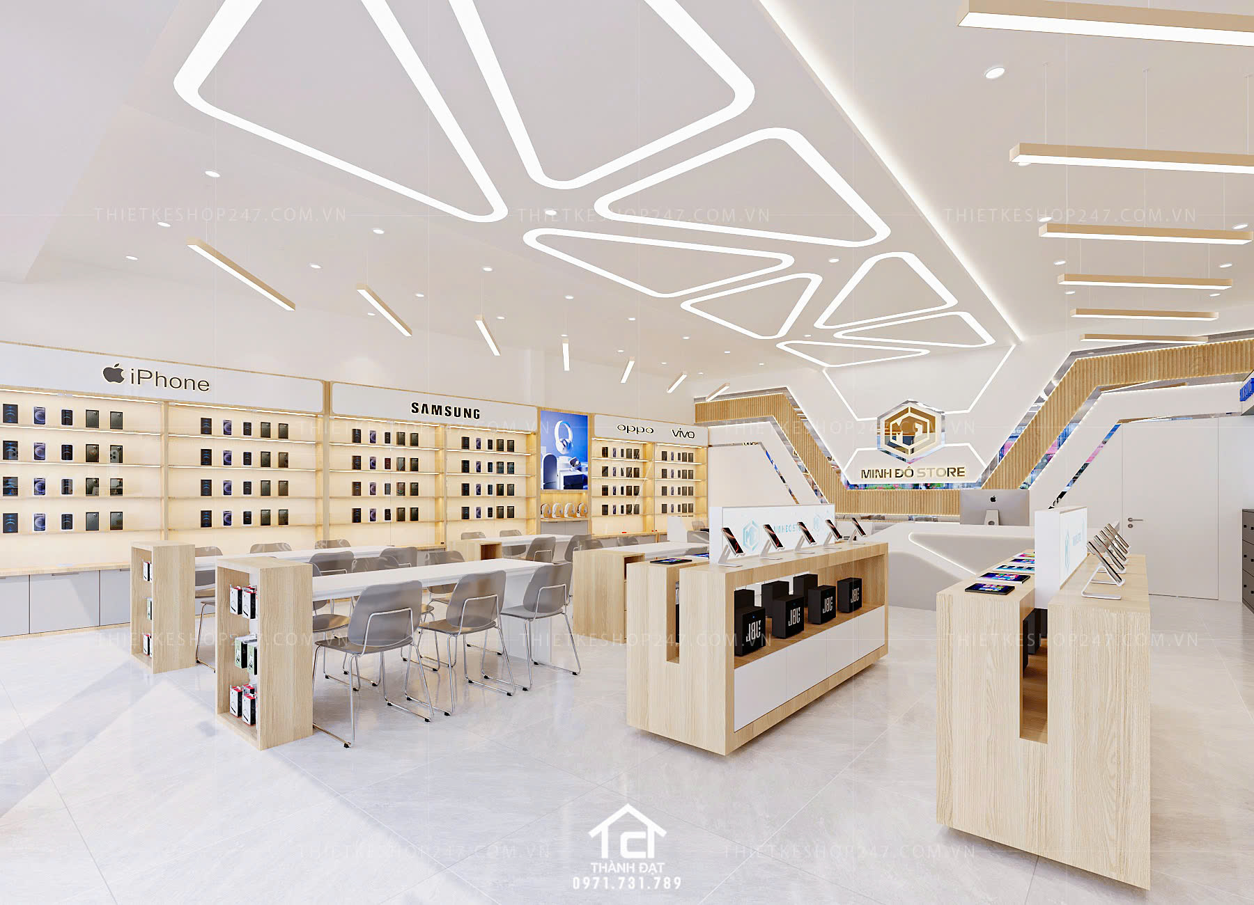 thiết kế shop điện thoại đẹp và sang