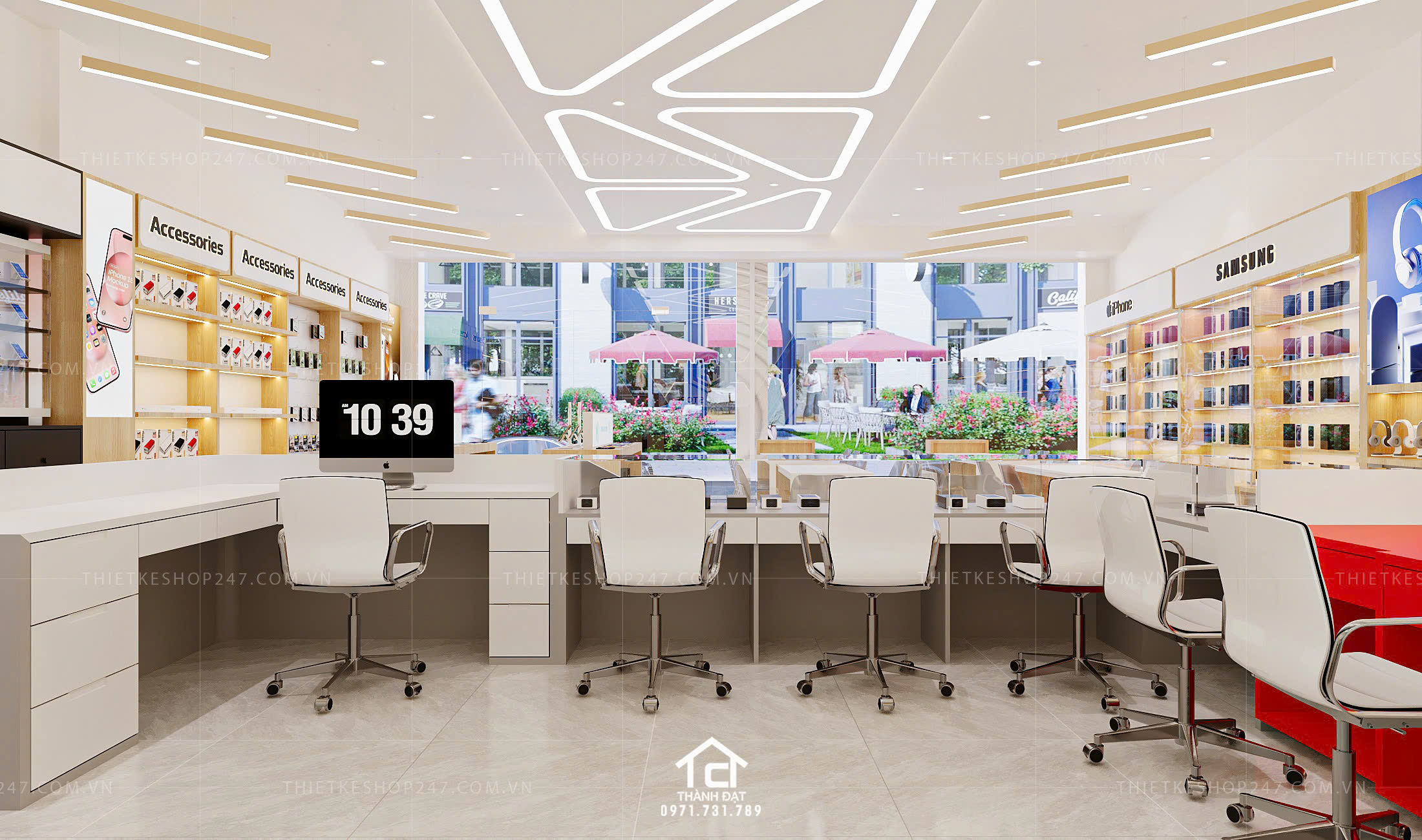 thiết kế shop điện thoại đẹp xinh