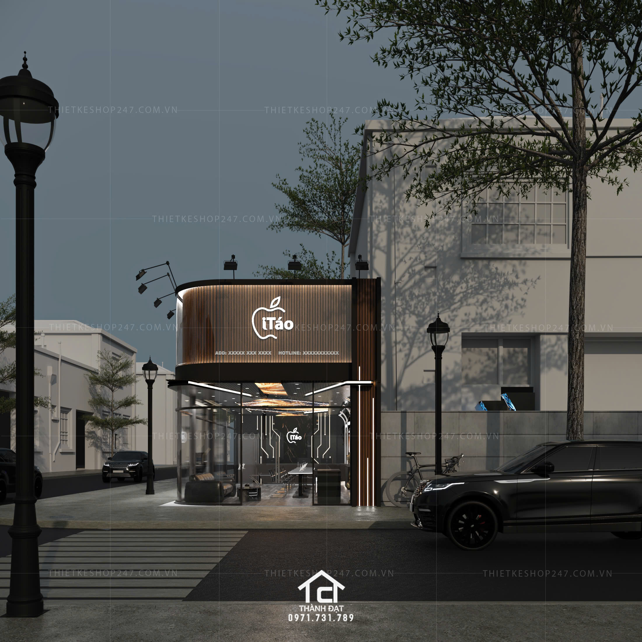 thiết kế shop điện thoại đẹp