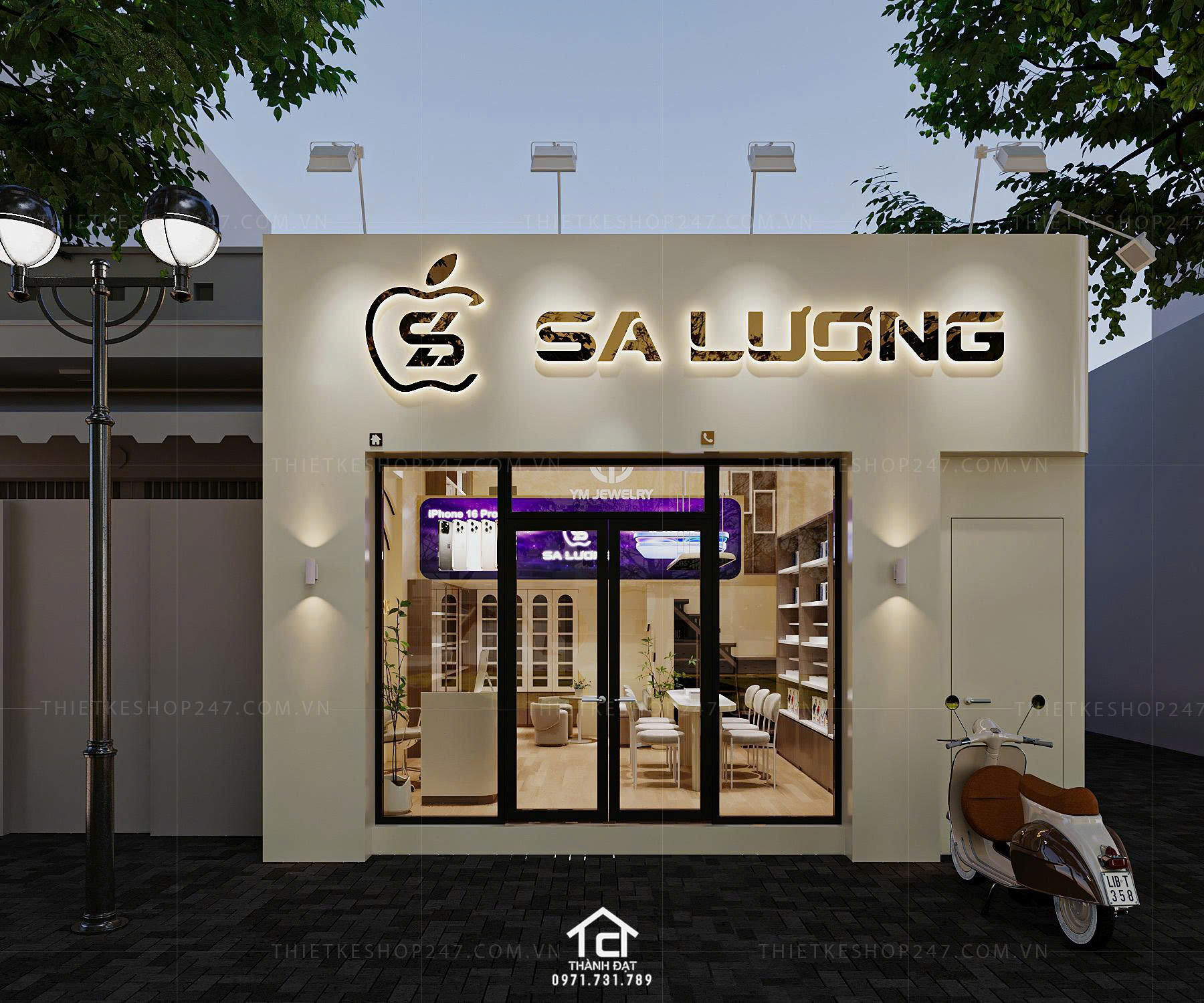 thiết kế shop điện thoại đẹp