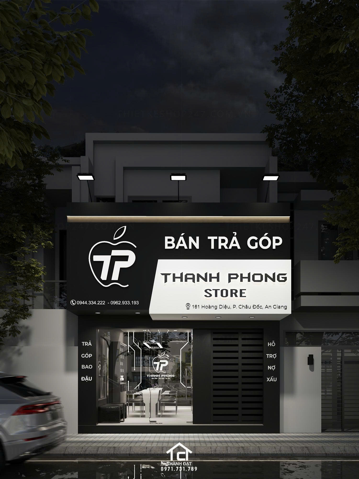thiết kế shop điện thoại đẹp