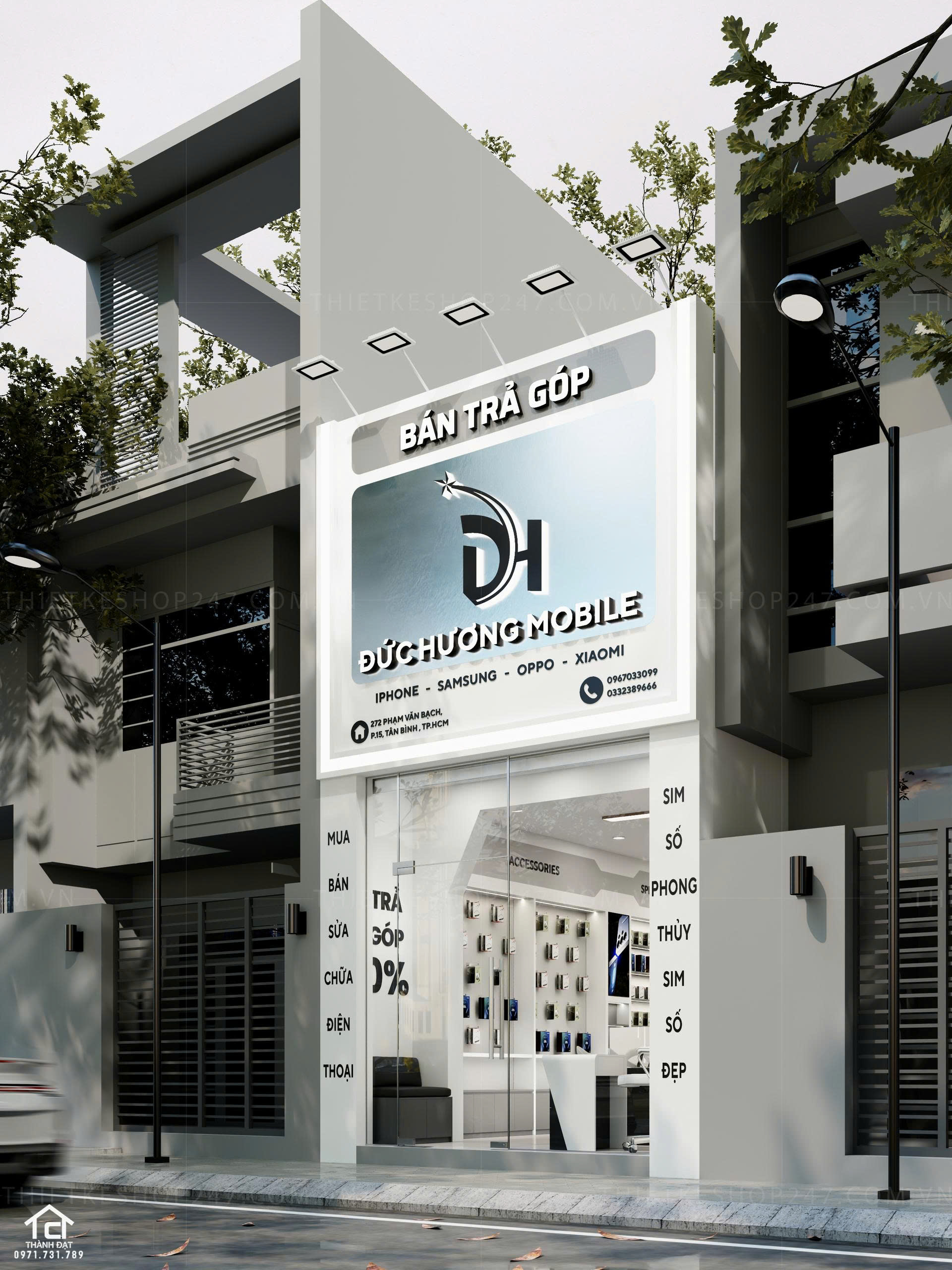 thiết kế shop điện thoại đẹp