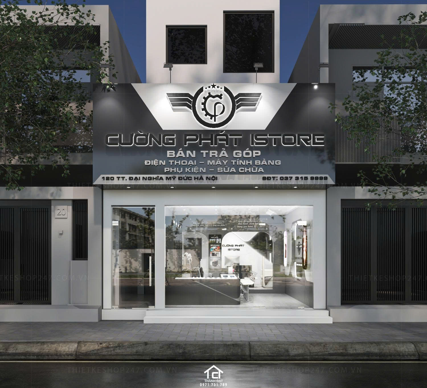 thiết kế shop điện thoại đẹp