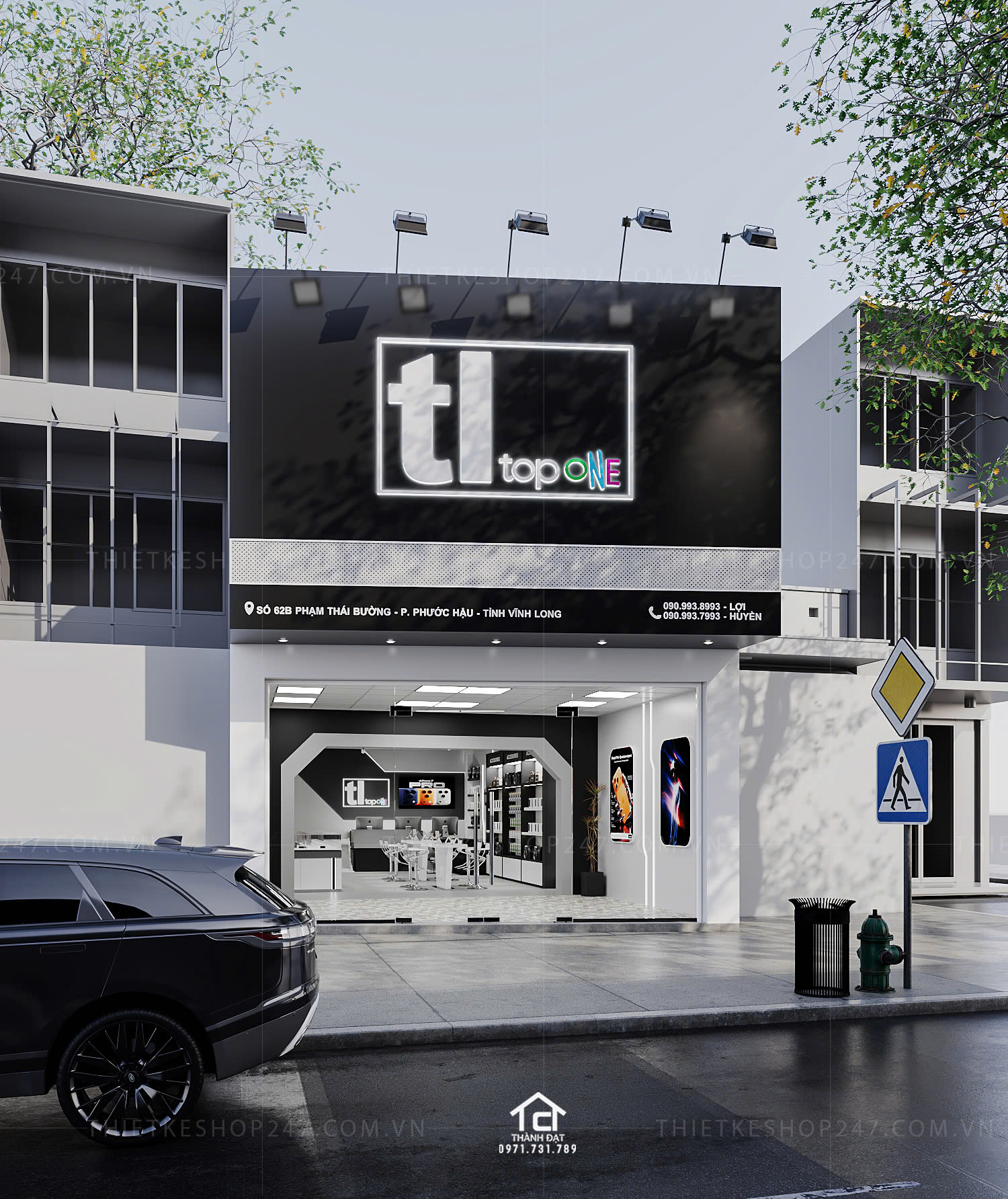 thiết kế shop điện thoại đẹp