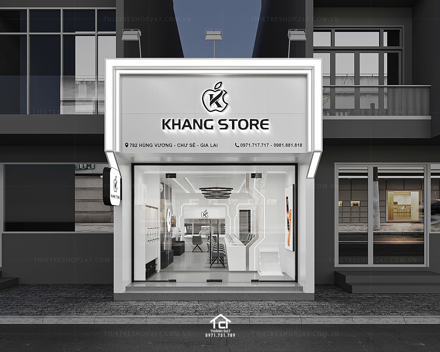 thiết kế shop điện thoại đẹp