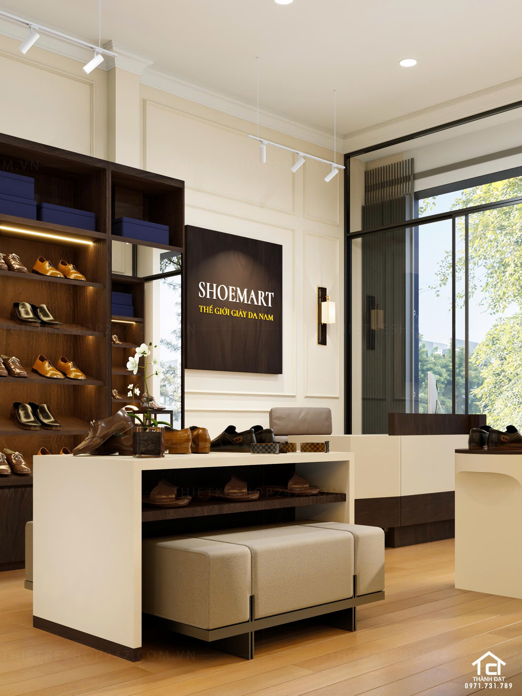 thiết kế shop giày dép đẹp ấn tượng