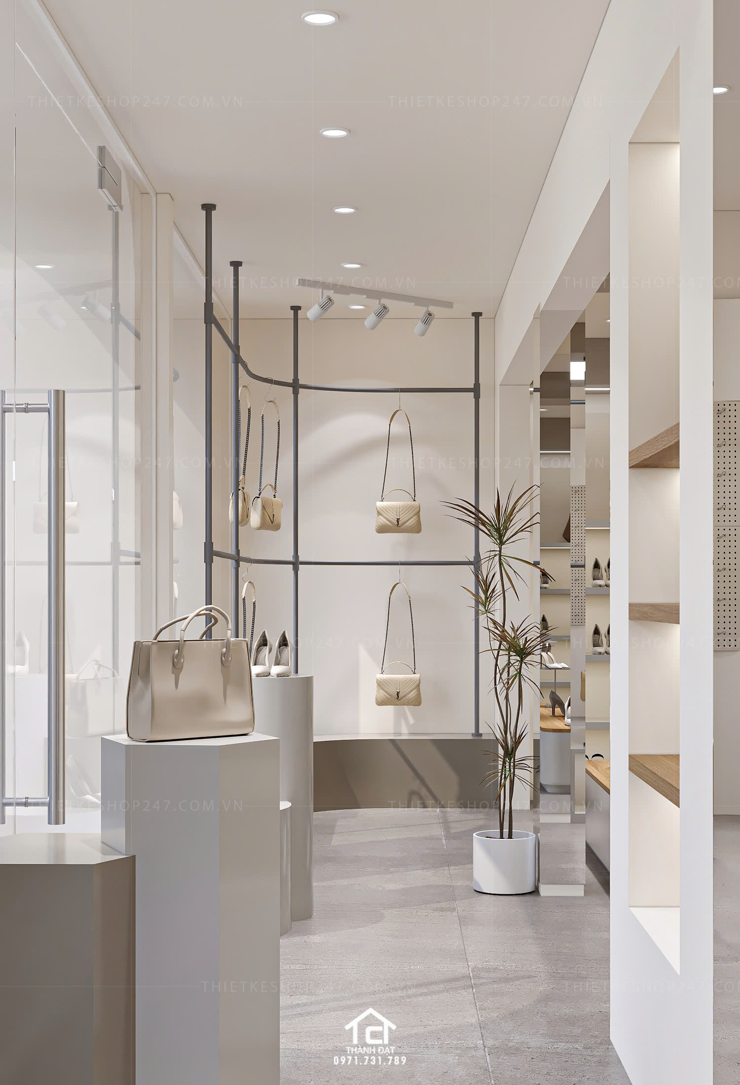 thiết kế shop giày dép đẹp cao cấp