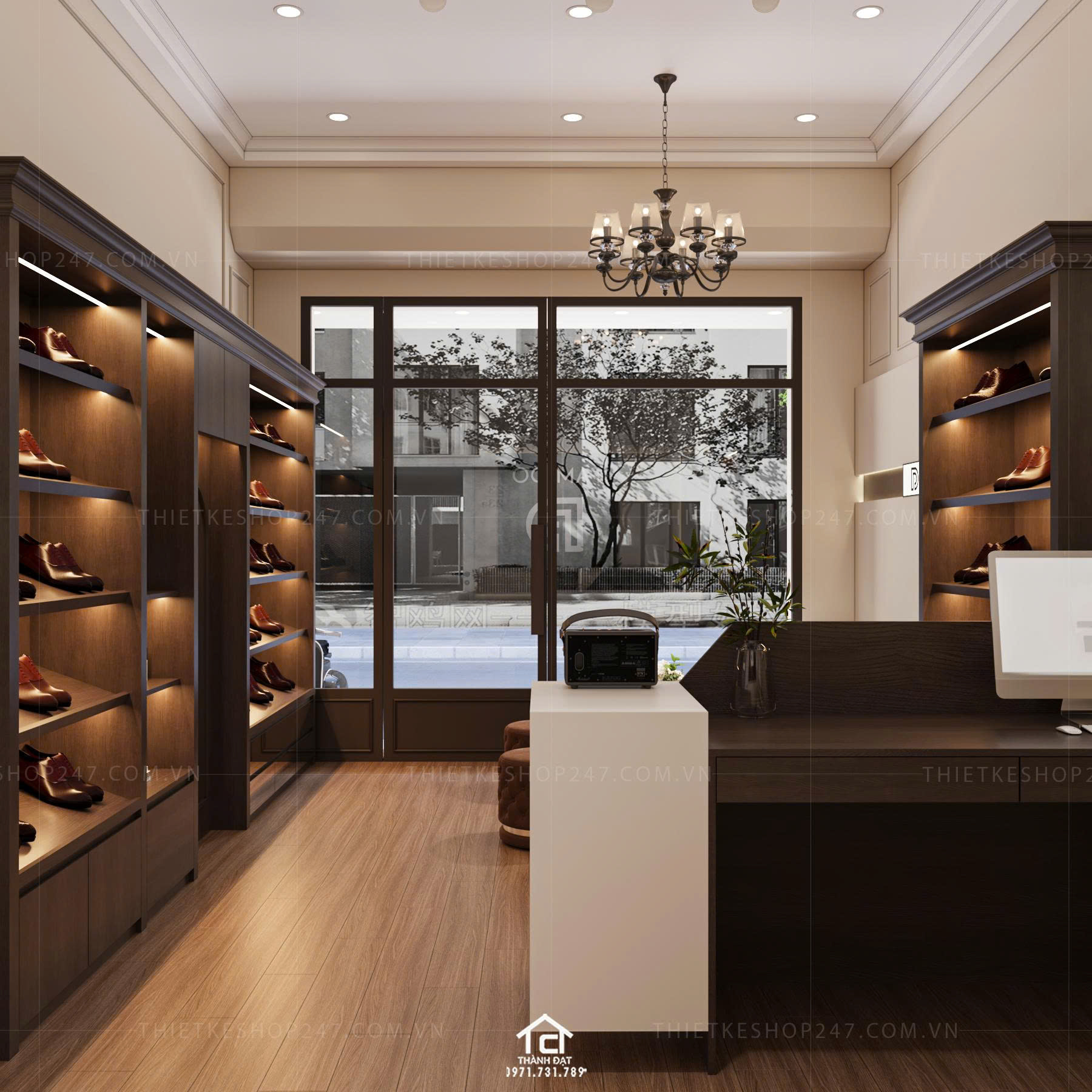 thiết kế shop giày dép đẹp
