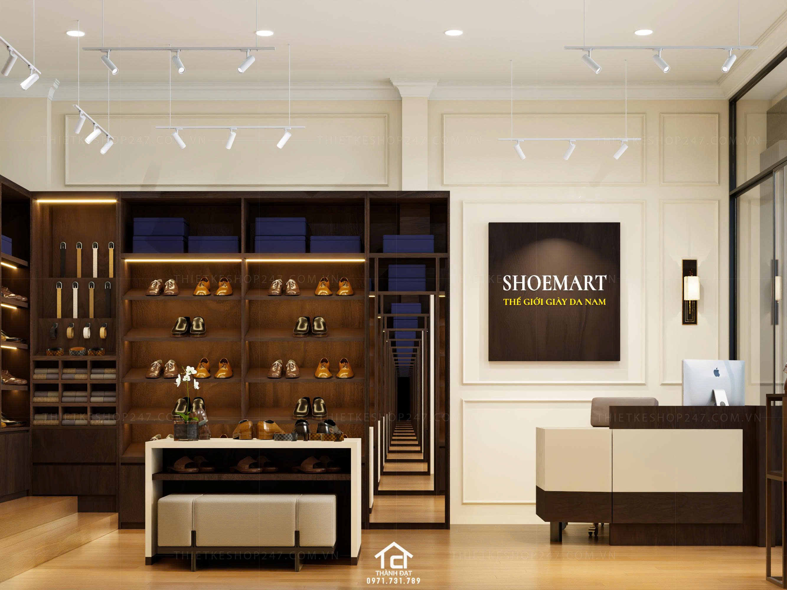 thiết kế shop giày dép đẹp năng động