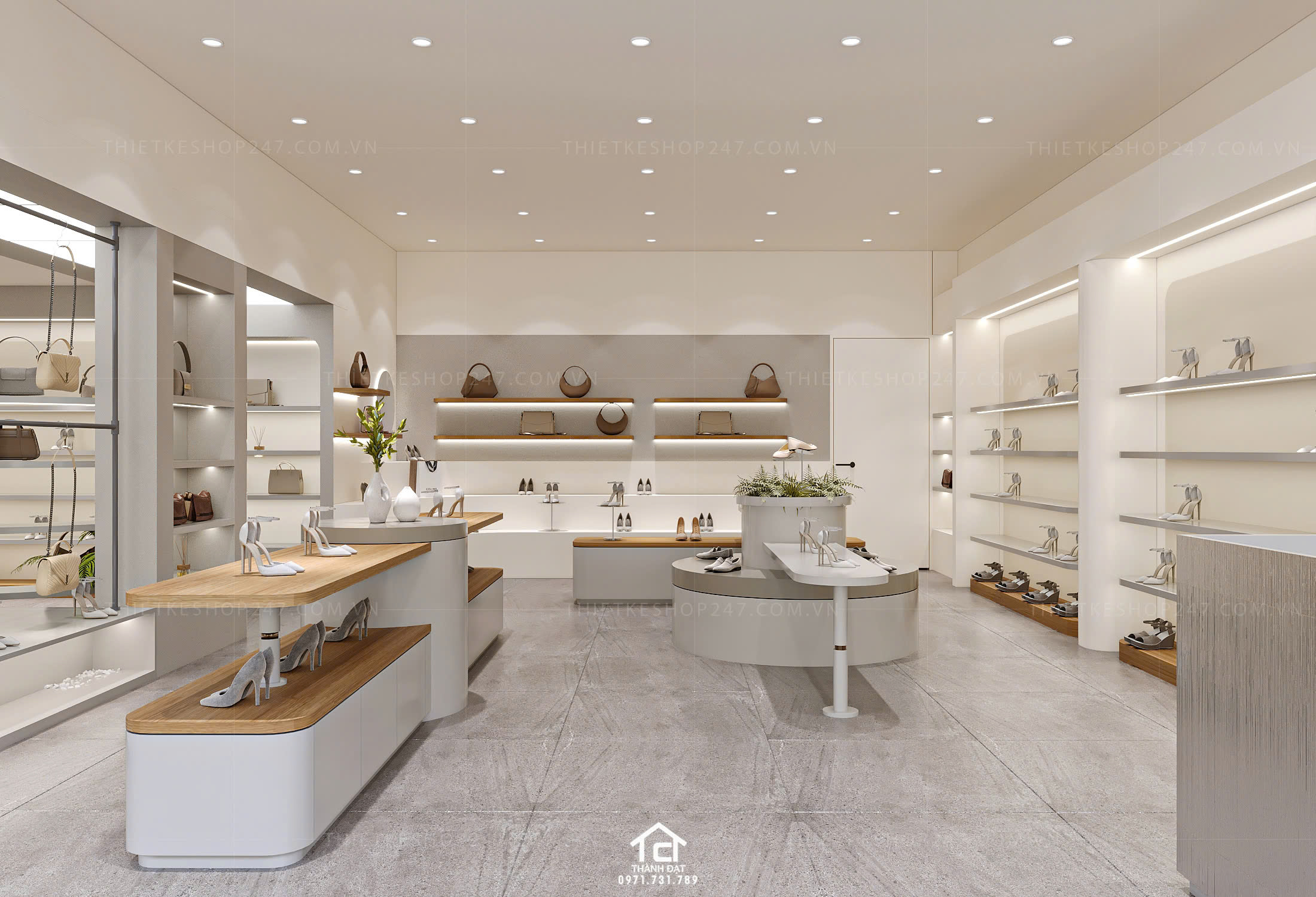 thiết kế shop giày dép đẹp nổi bật