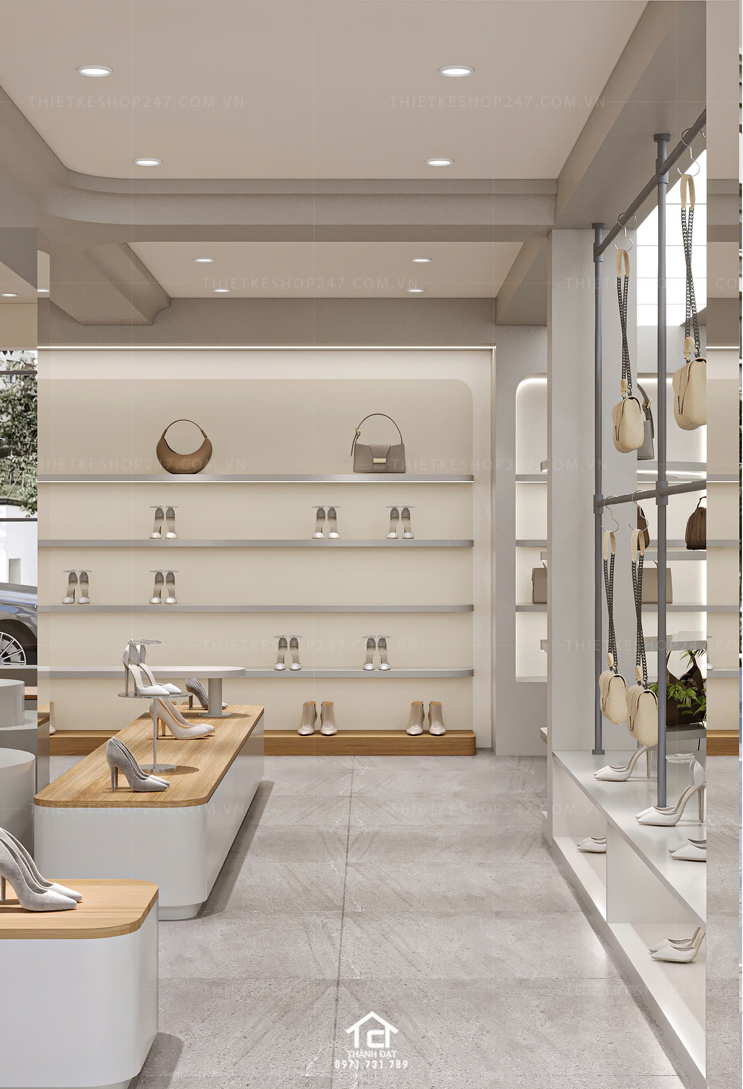 thiết kế shop giày dép đẹp nam tính