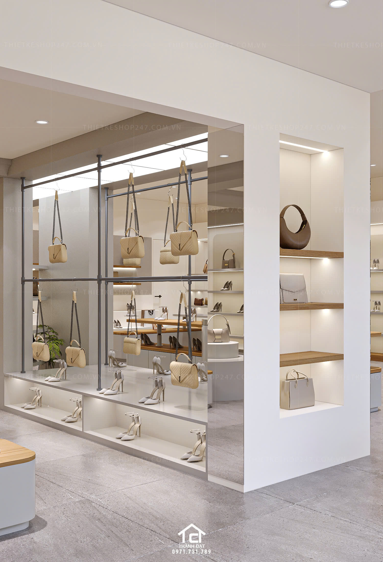 thiết kế shop giày dép đẹp sáng tạo