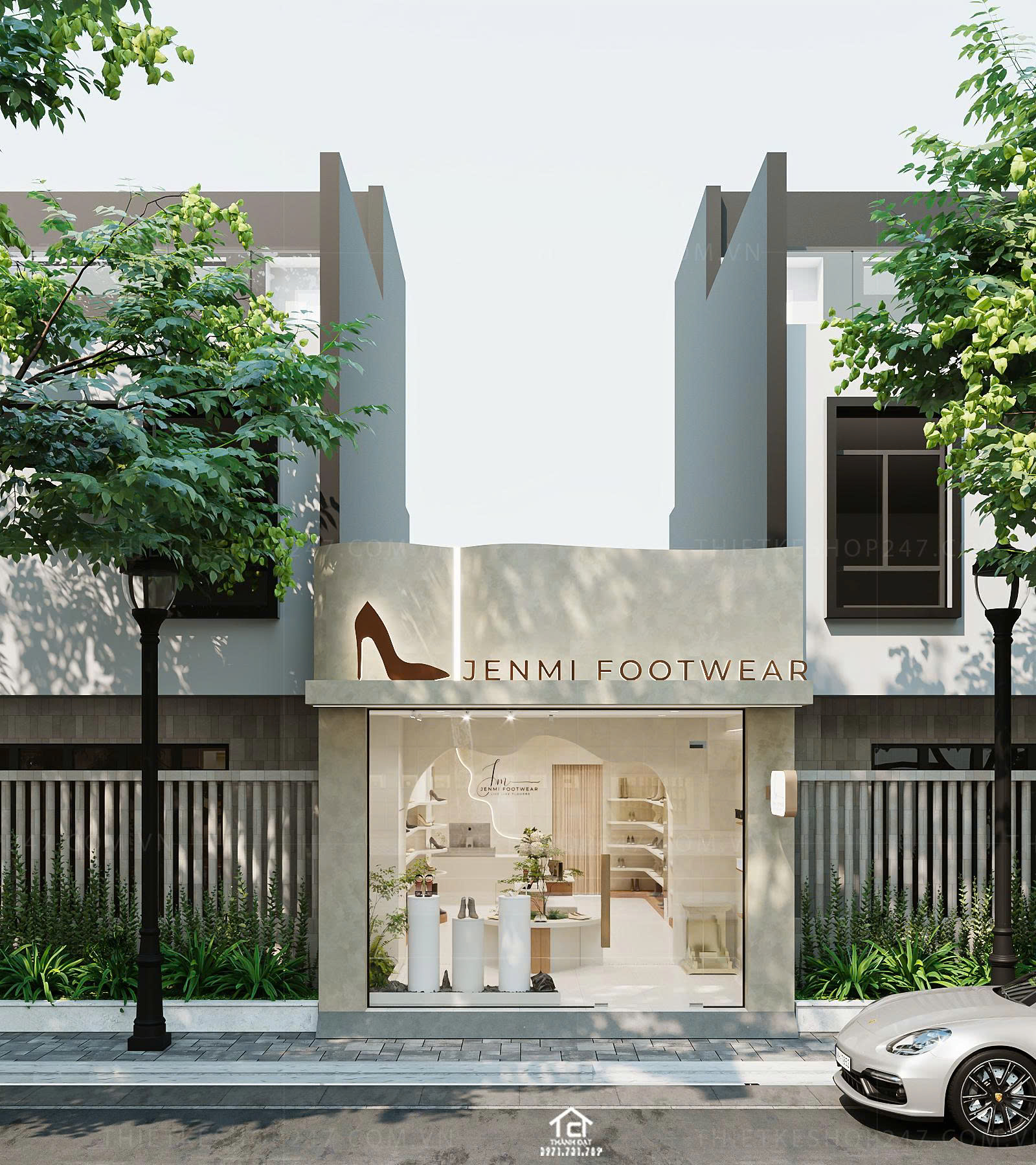thiết kế shop giày dép đẹp