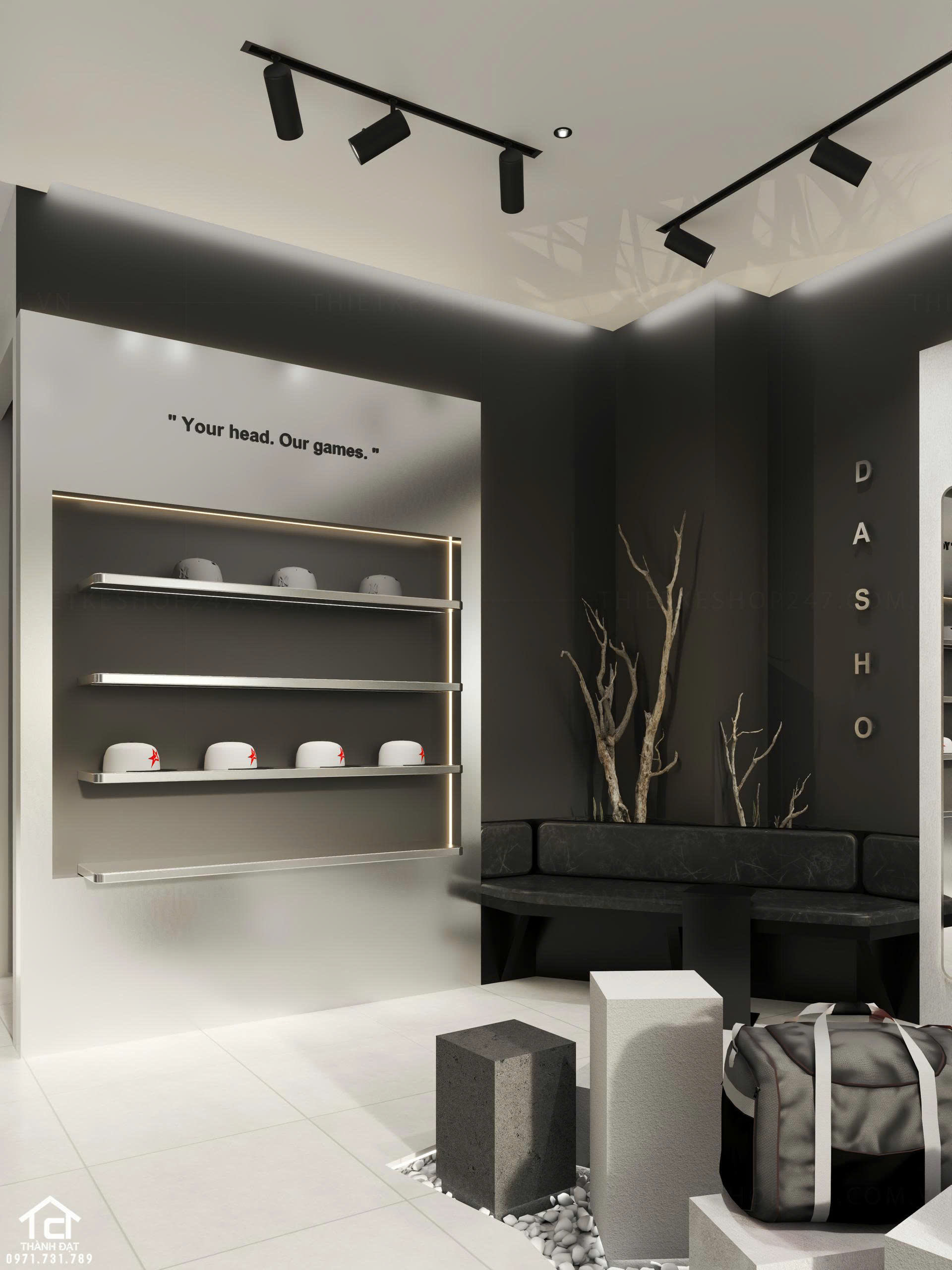 thiết kế shop giày dép đẹp sinh động
