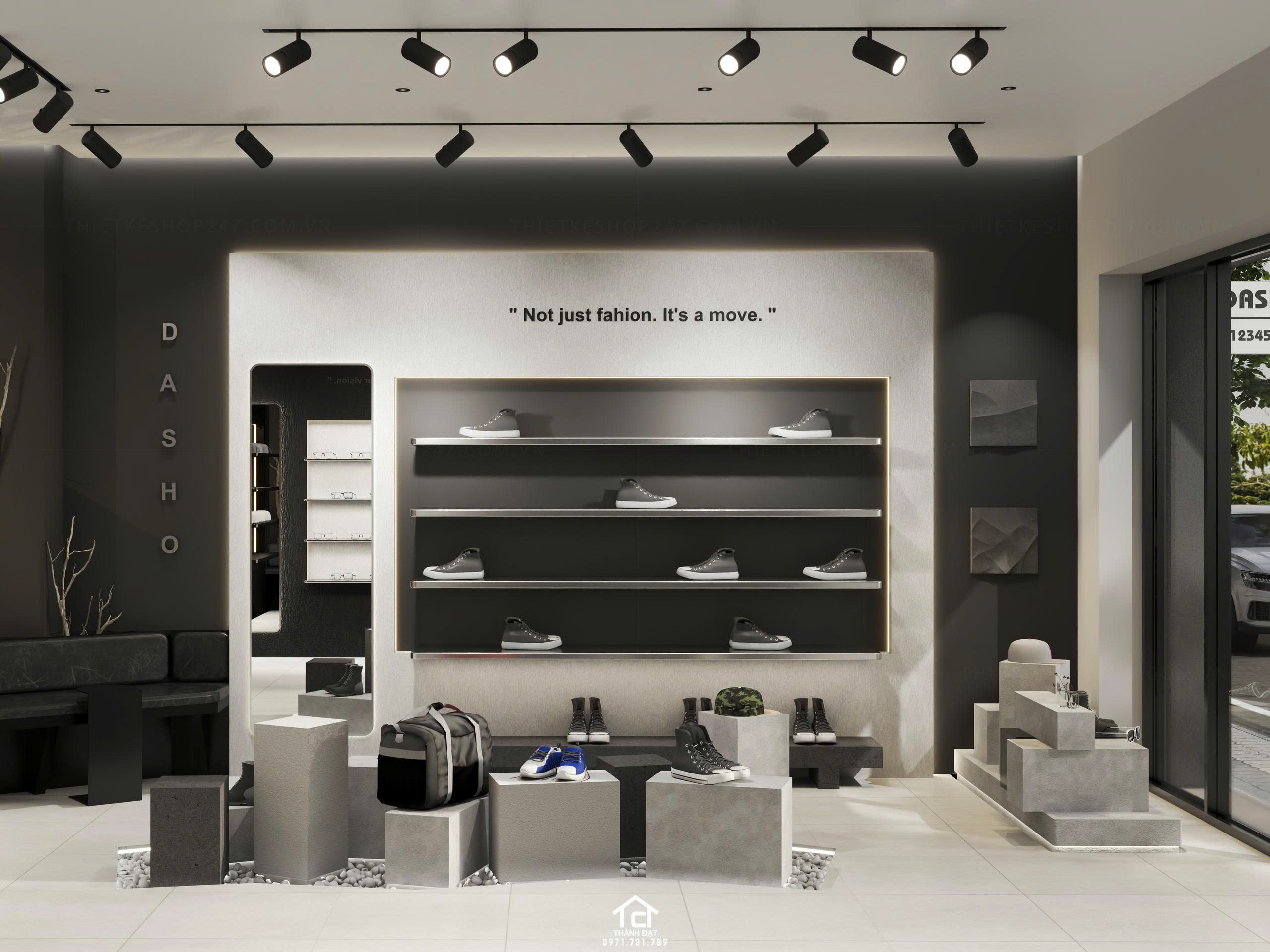 thiết kế shop giày dép đẹp thu hút
