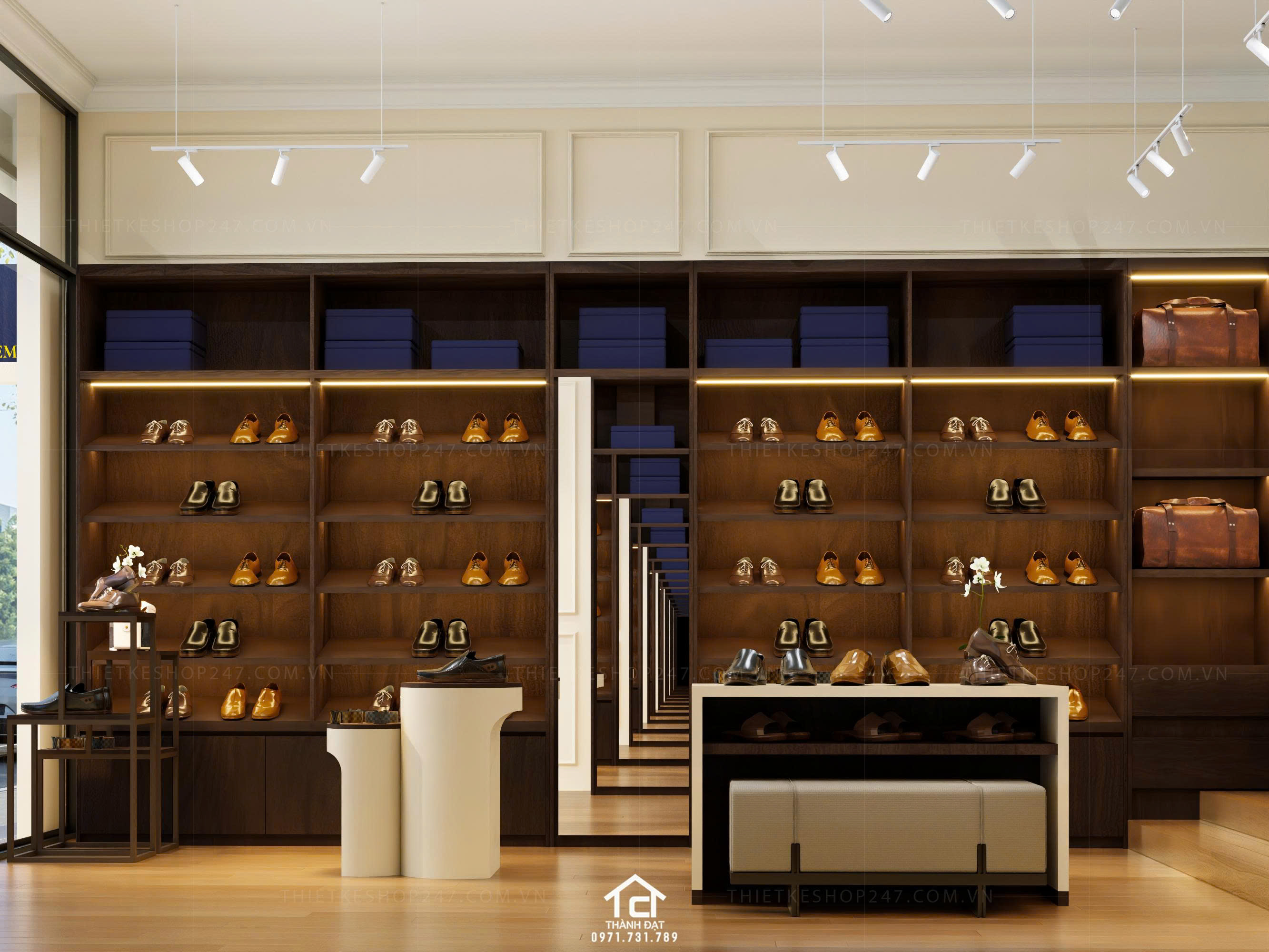 thiết kế shop giày dép đẹp thu hút