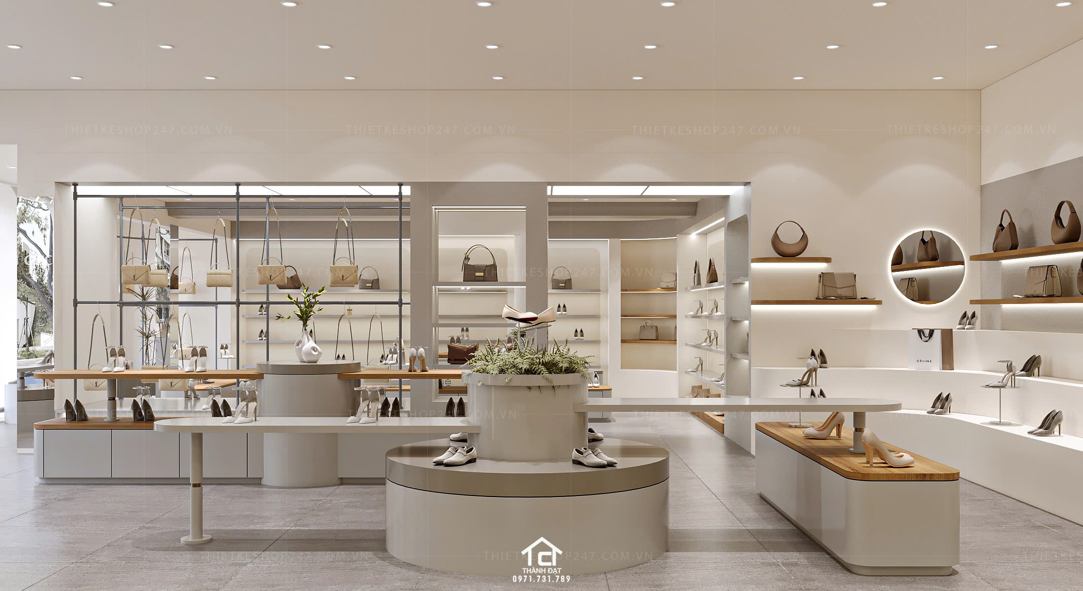 thiết kế shop giày dép đẹp thu hút