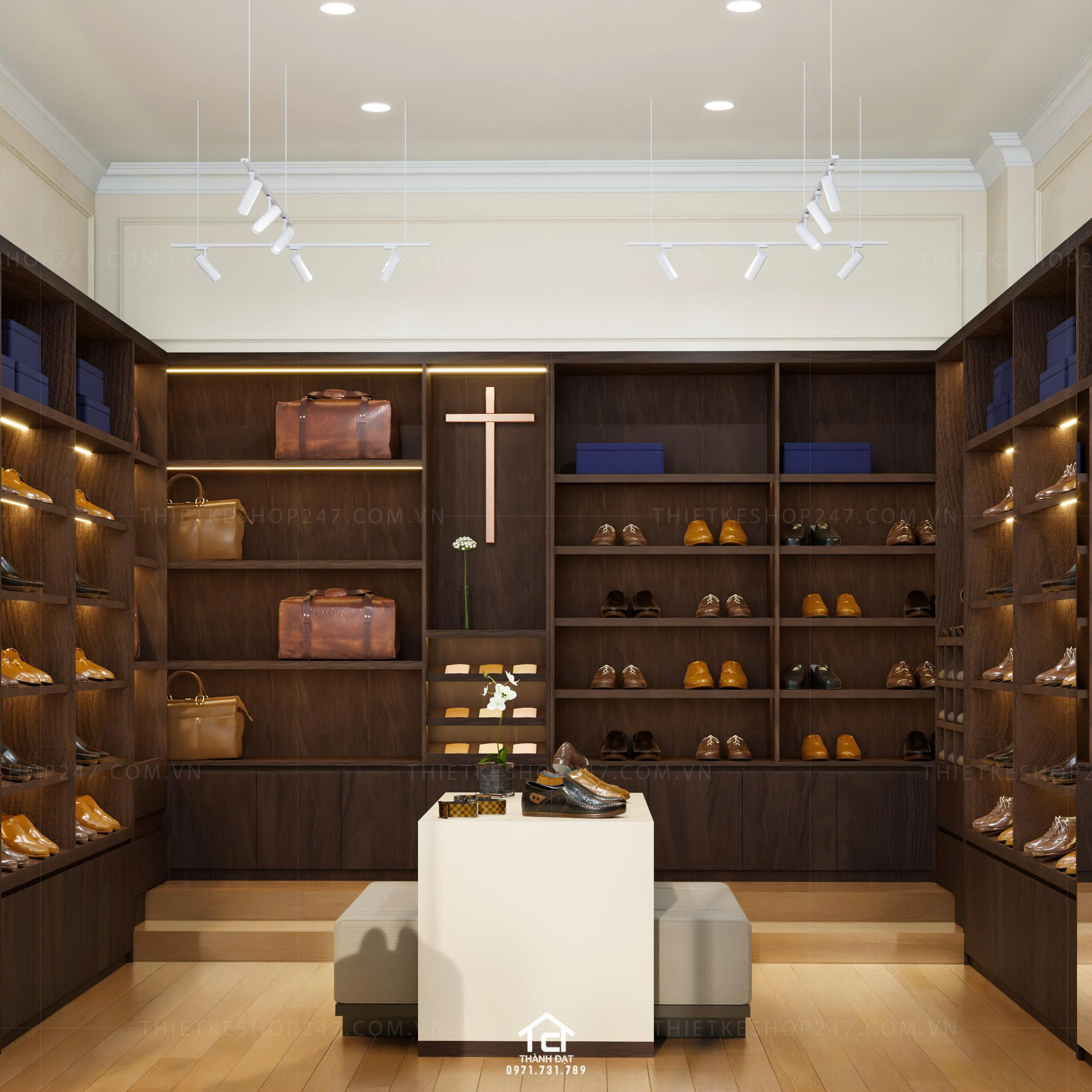 thiết kế shop giày dép đẹp trẻ trung