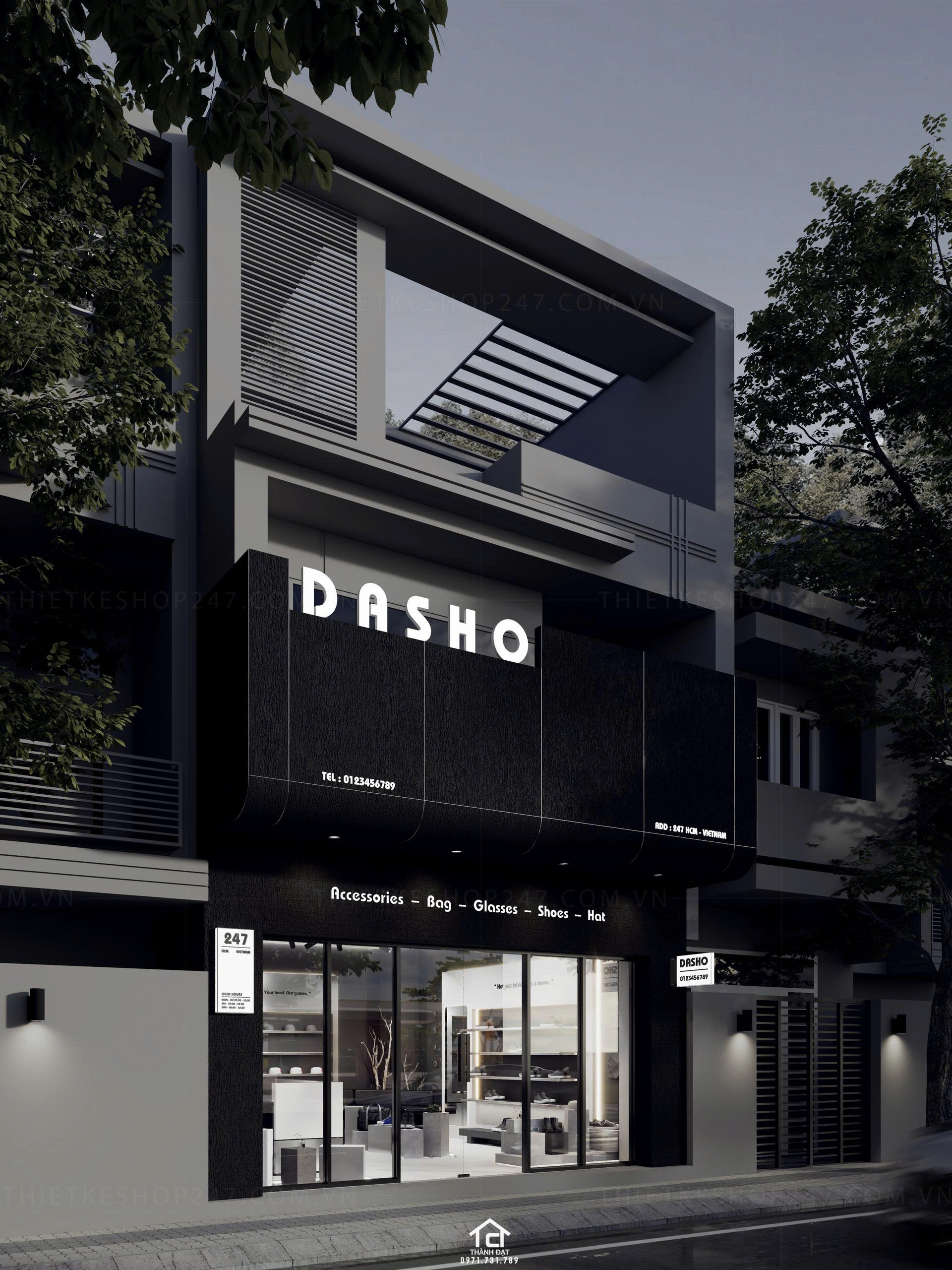 thiết kế shop giày dép đẹp