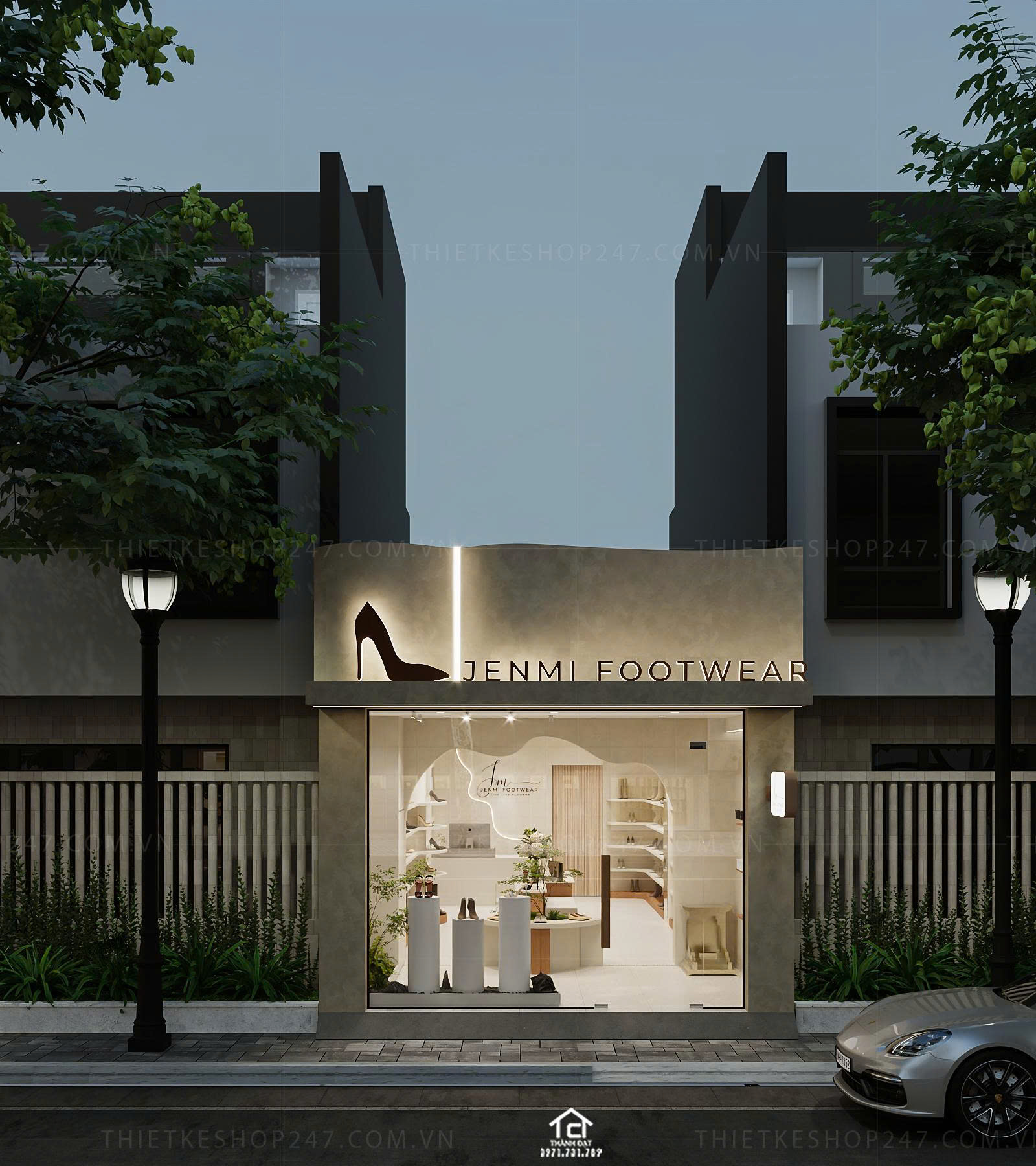 thiết kế shop giày dép đẹp