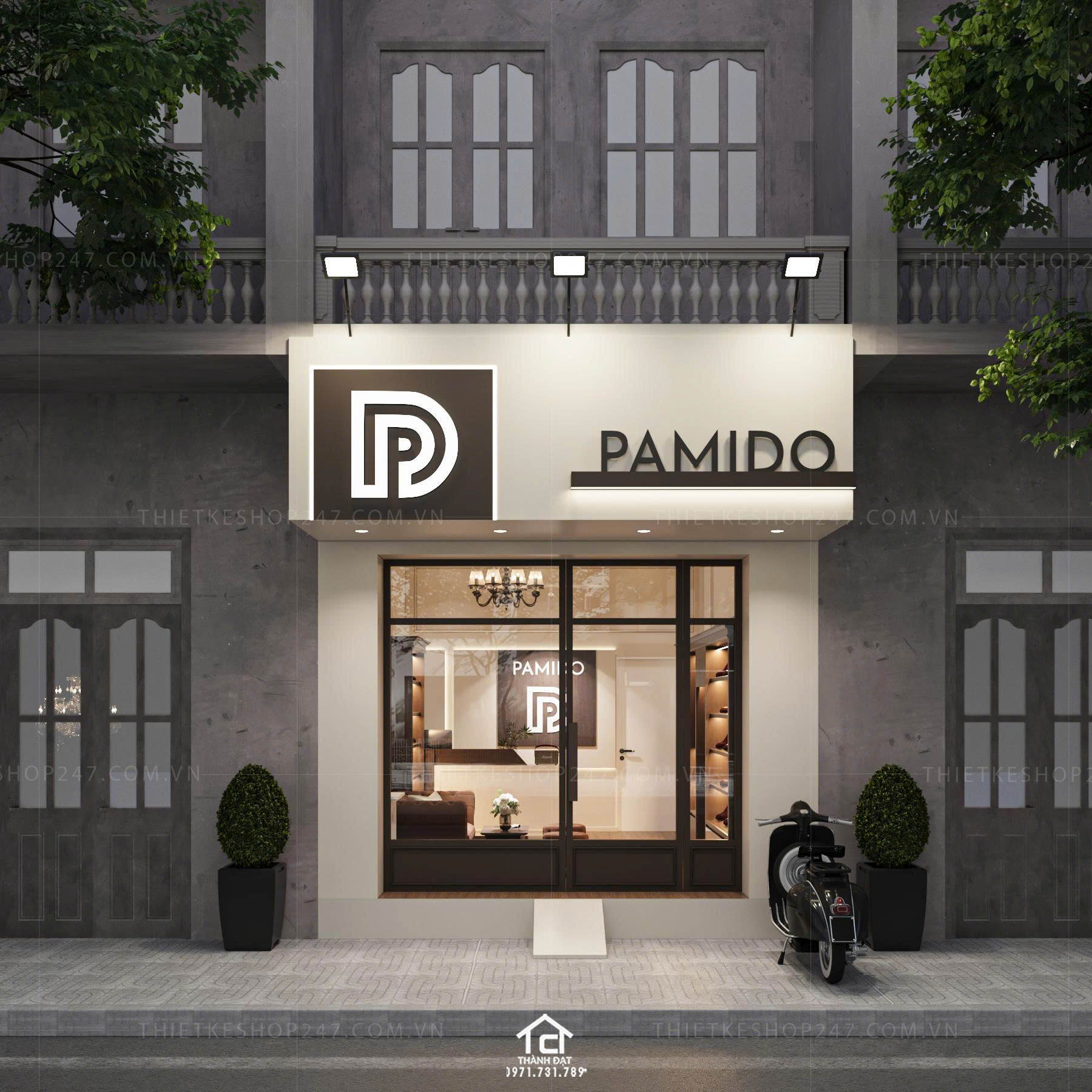 thiết kế shop giày dép đẹp