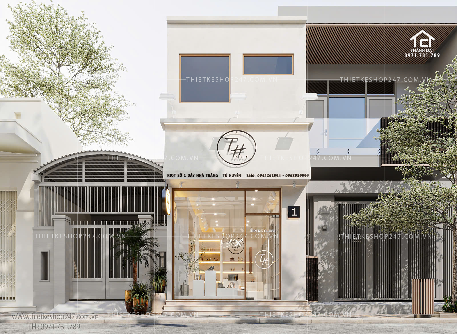 Thiết kế shop giày dép nữ đẹp tinh tế và sang chảnh – TH Store