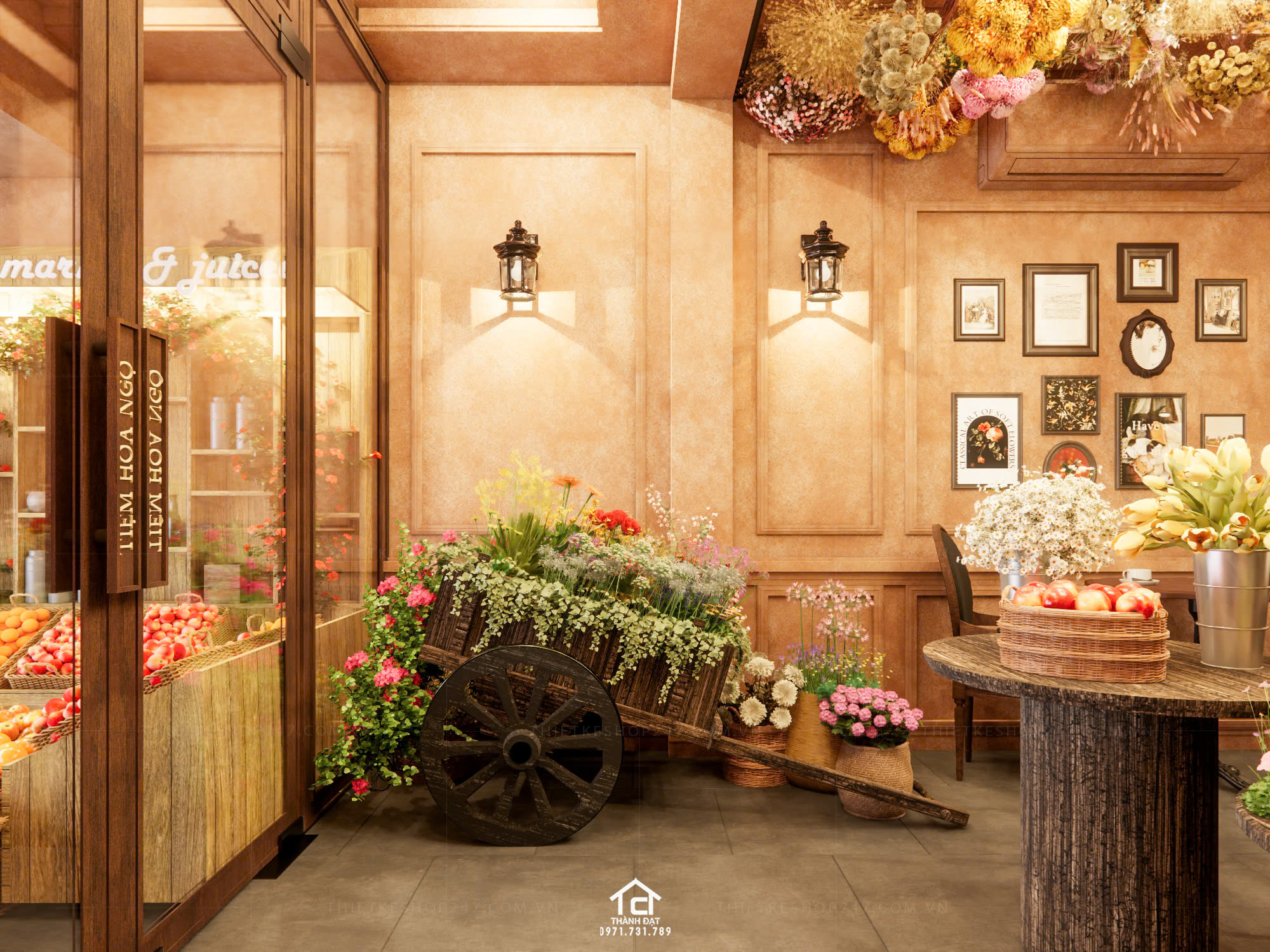 thiết kế shop hoa đẹp ấn tượng