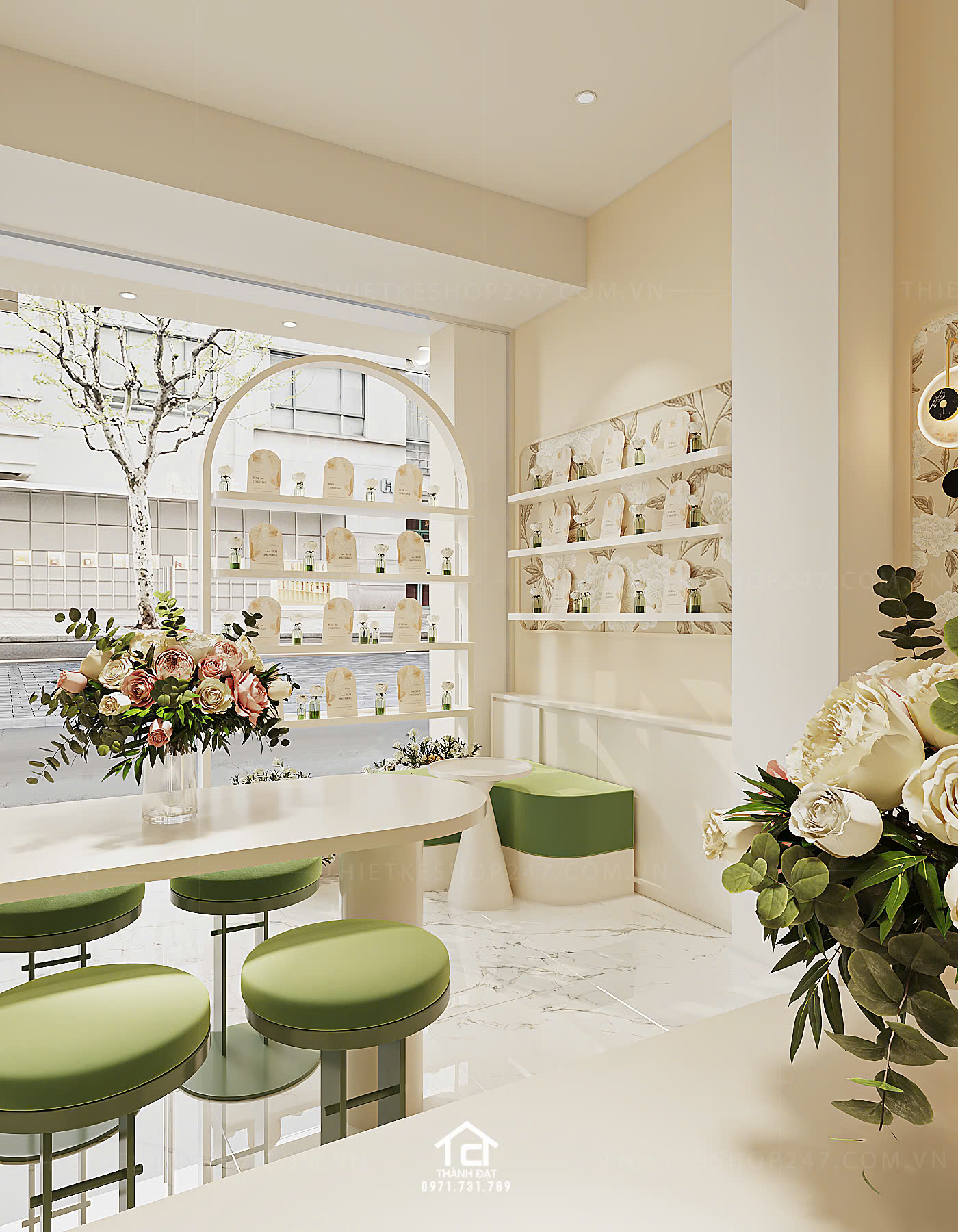 thiết kế shop hoa đẹp ấn tượng