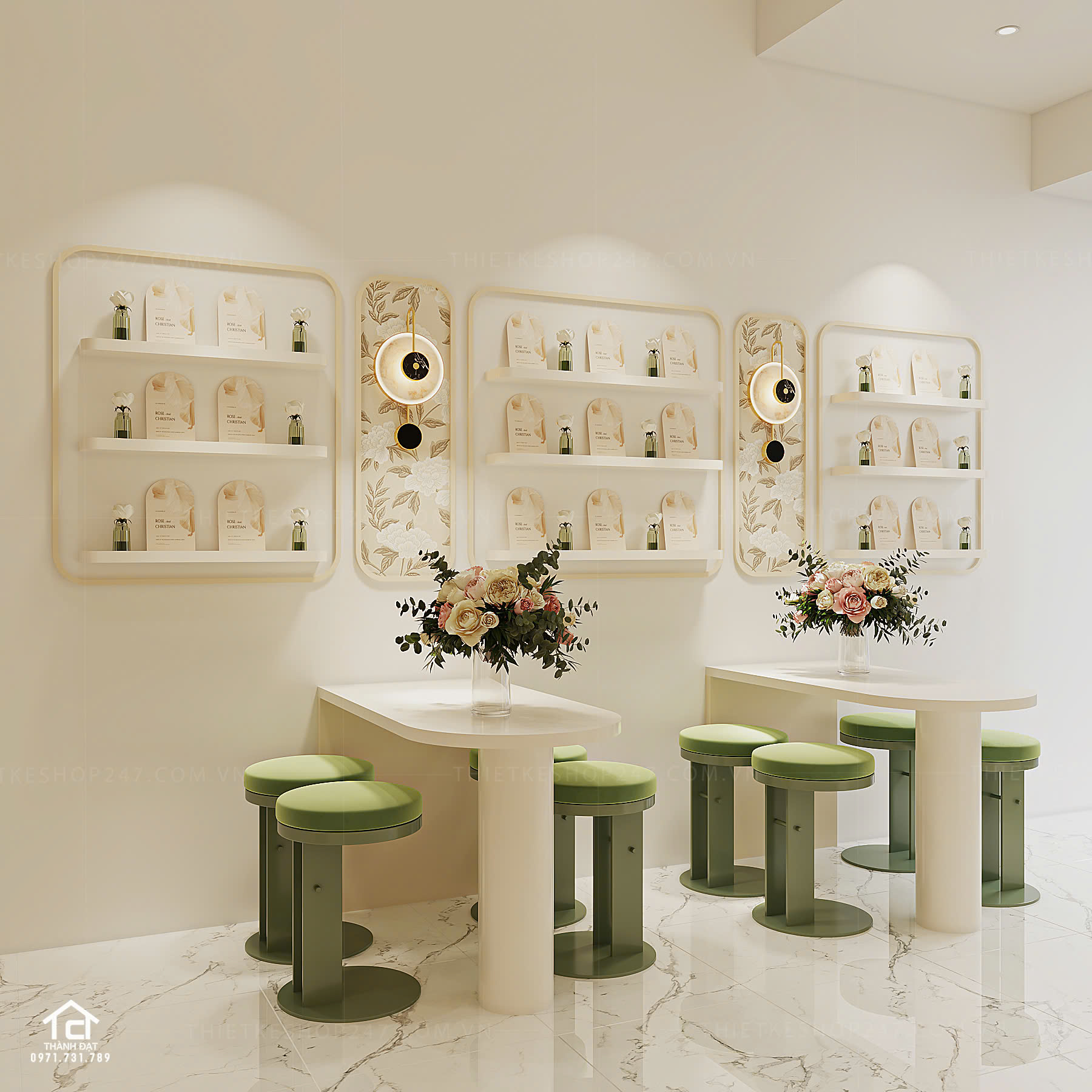 thiết kế shop hoa đẹp bắt mắt