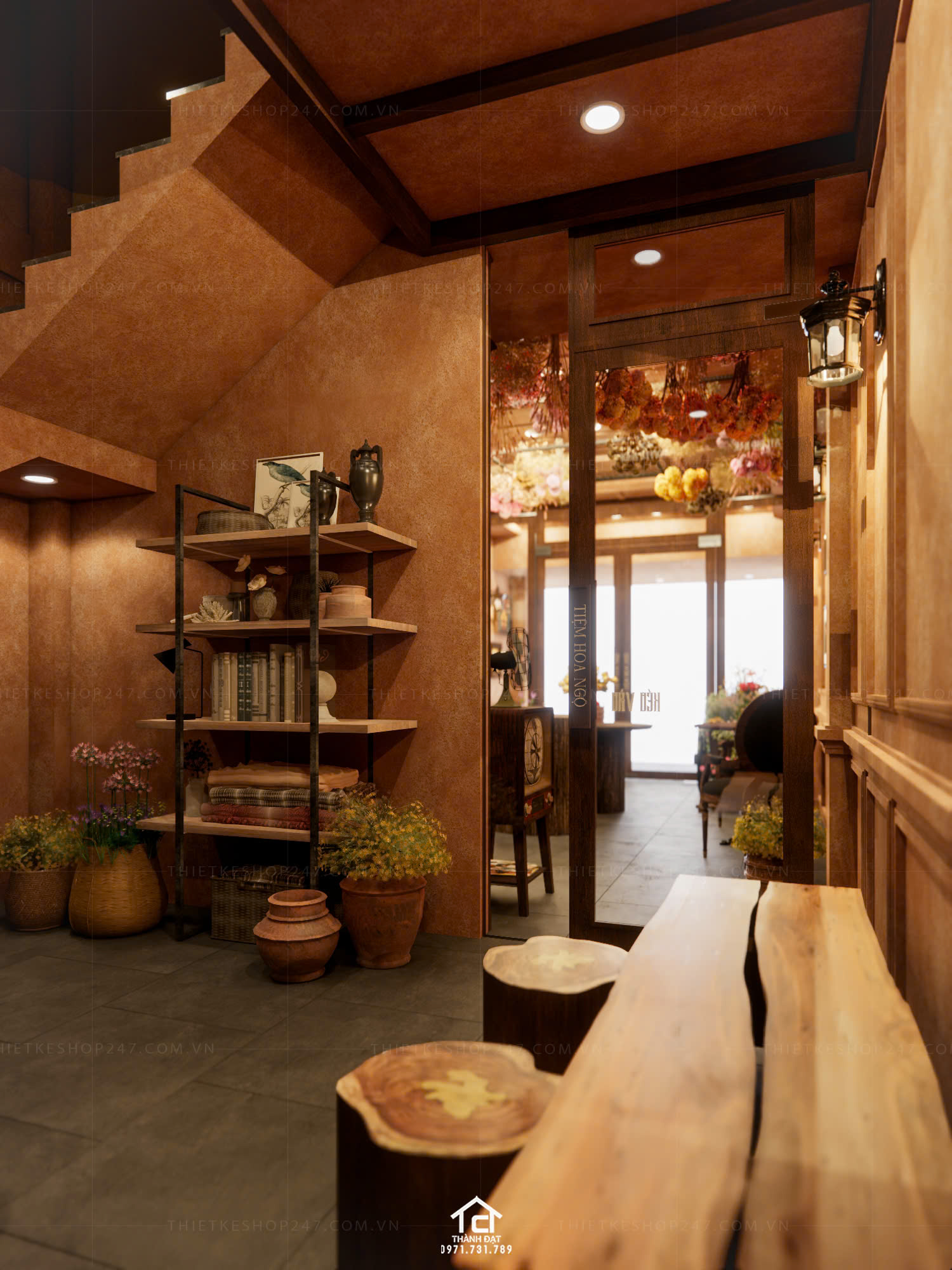 thiết kế shop hoa đẹp lôi cuốn