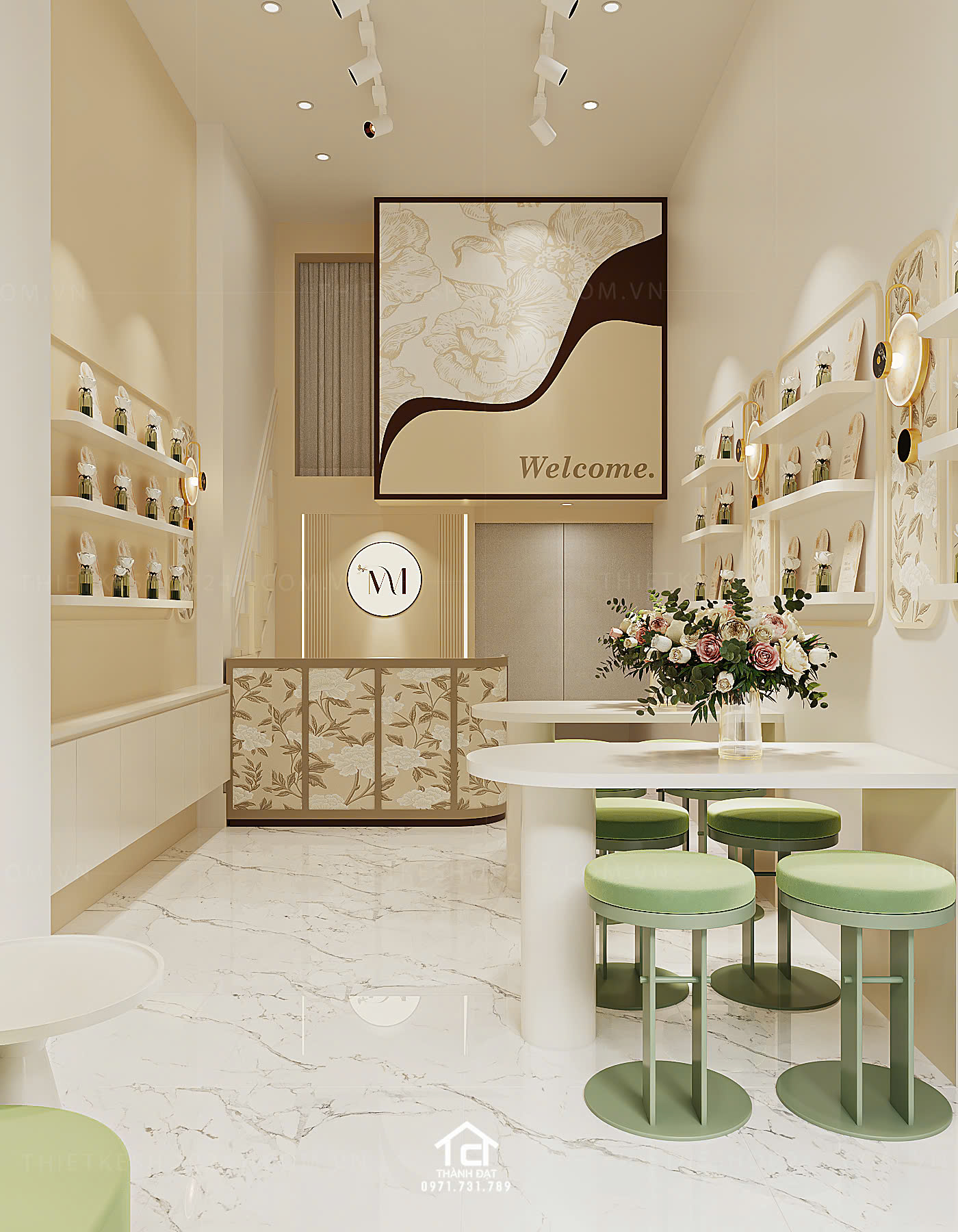 thiết kế shop hoa đẹp tinh tế