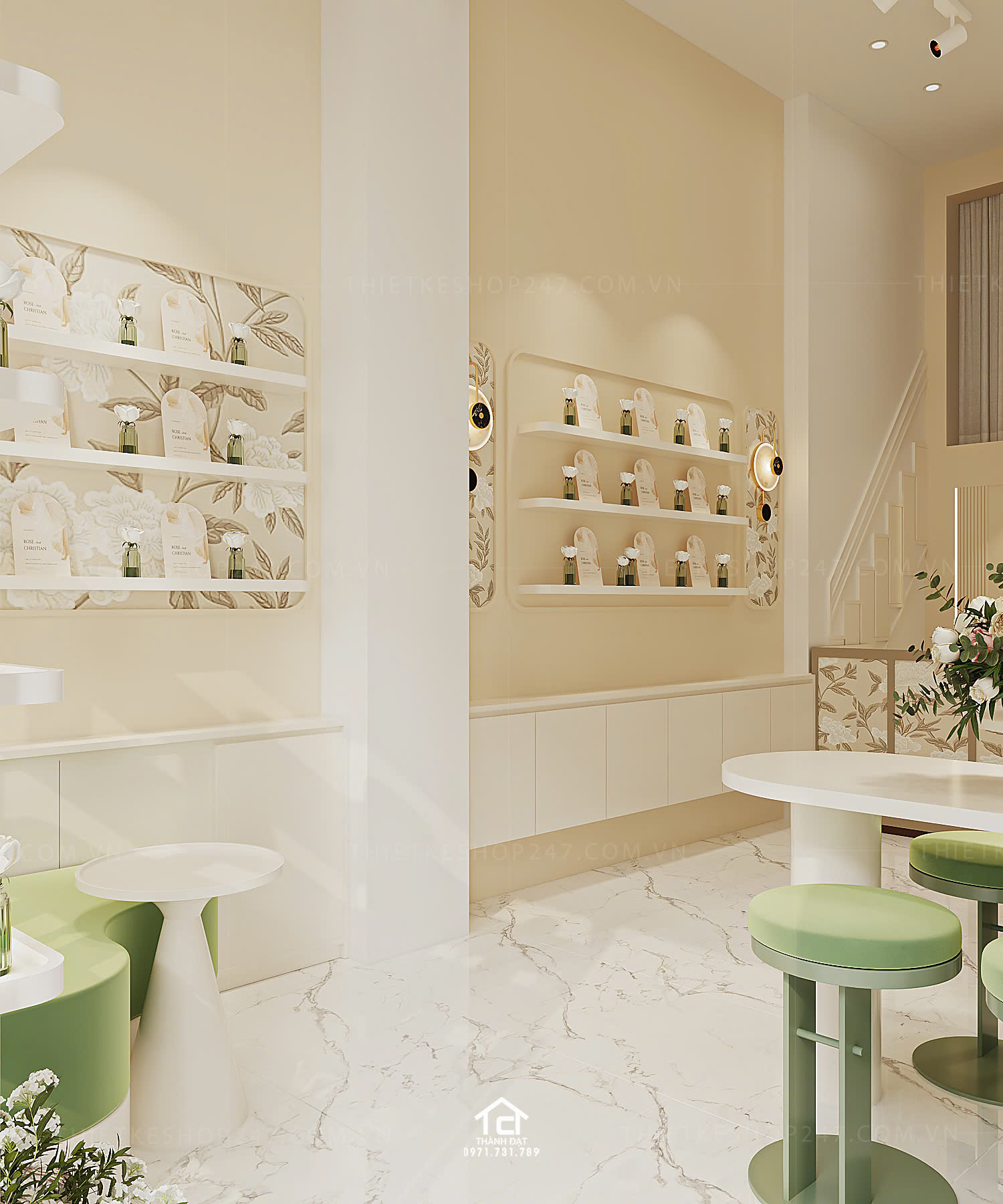 thiết kế shop hoa đẹp xinh