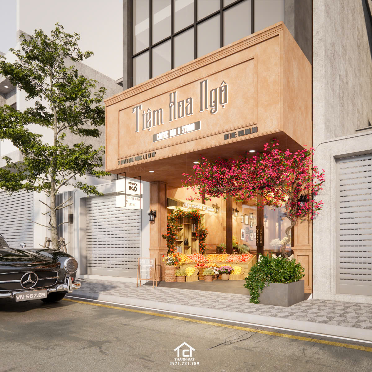 thiết kế shop hoa đẹp