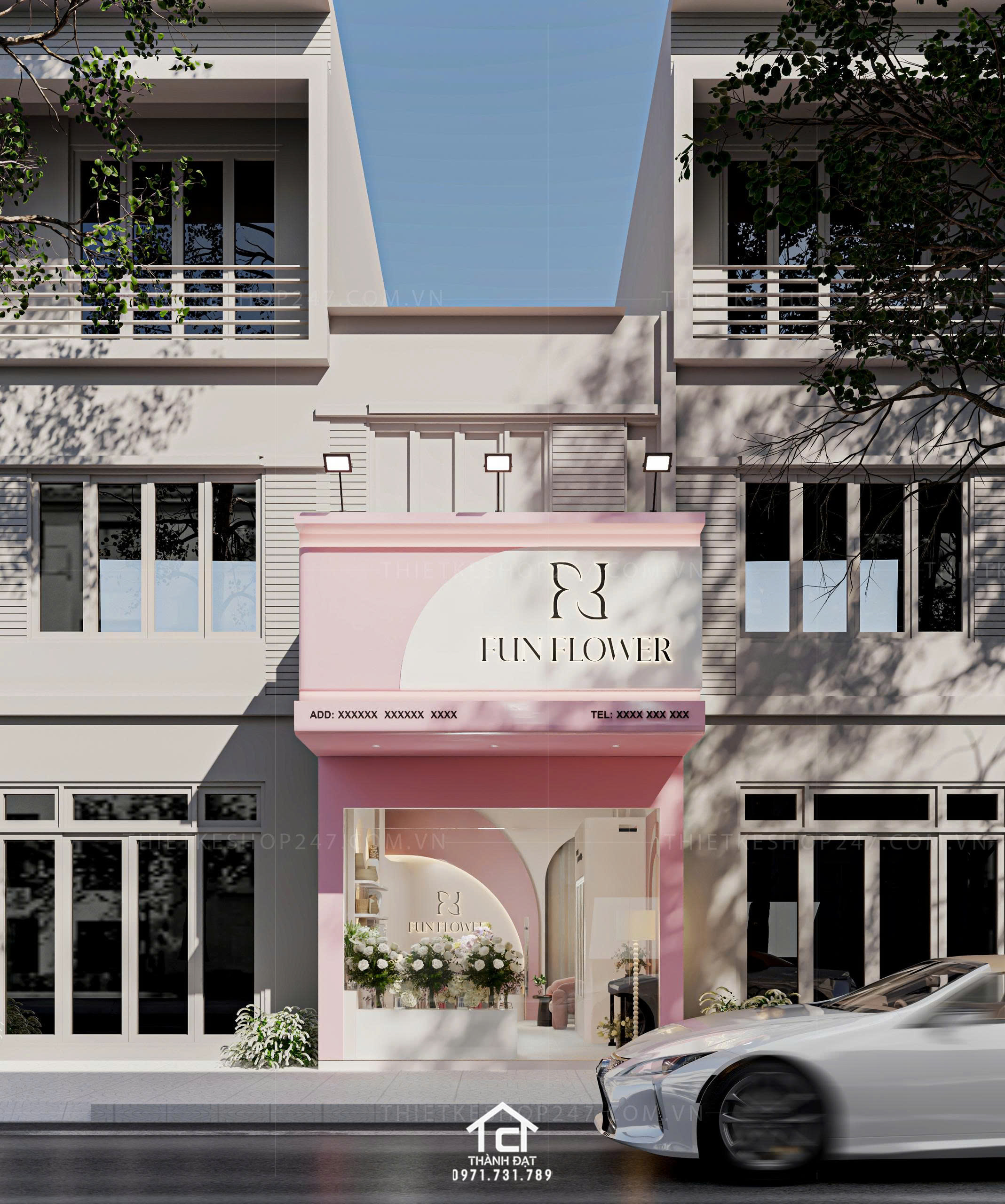 thiết kế shop hoa đẹp