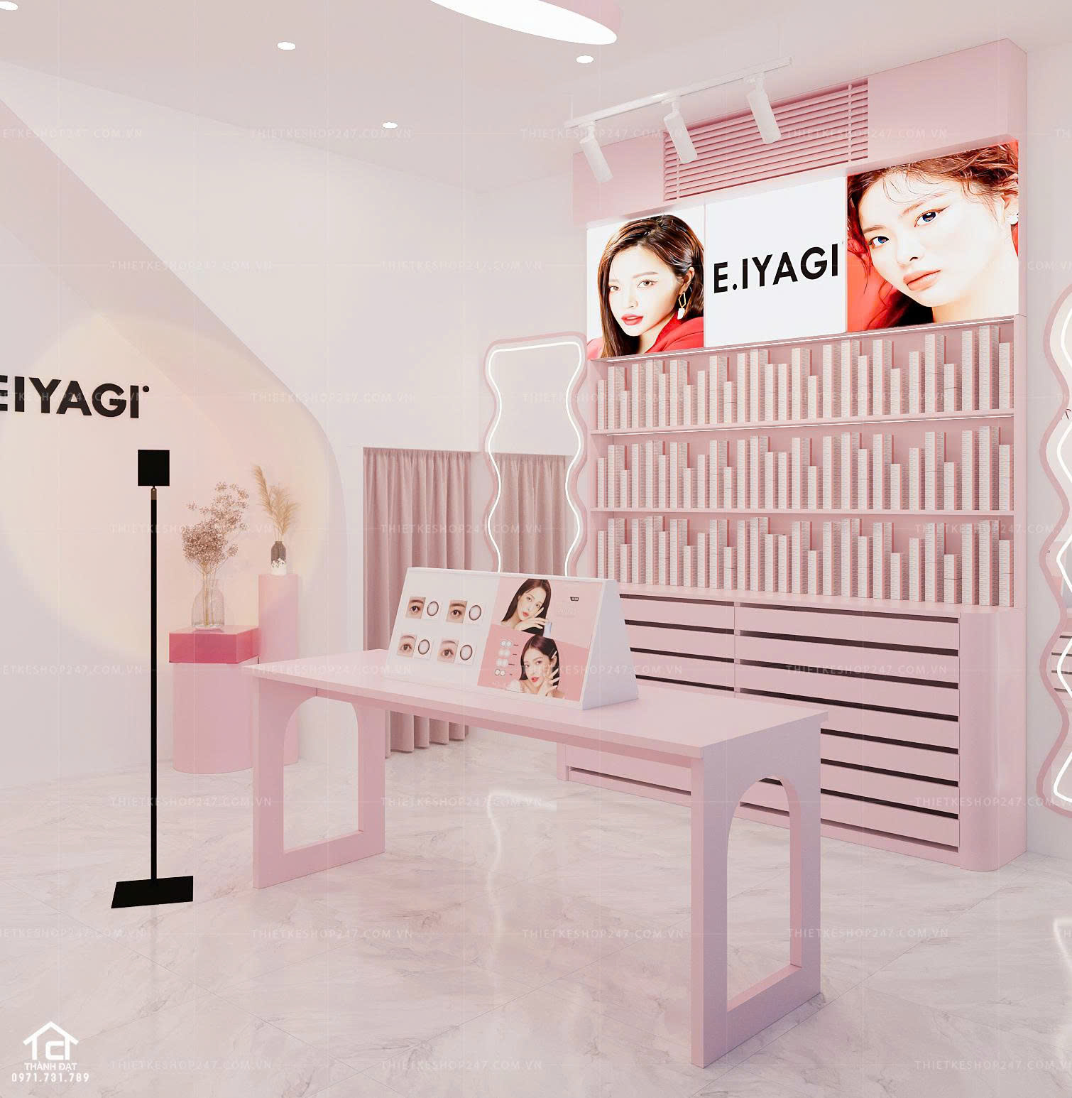 thiết kế shop kính len đẹp