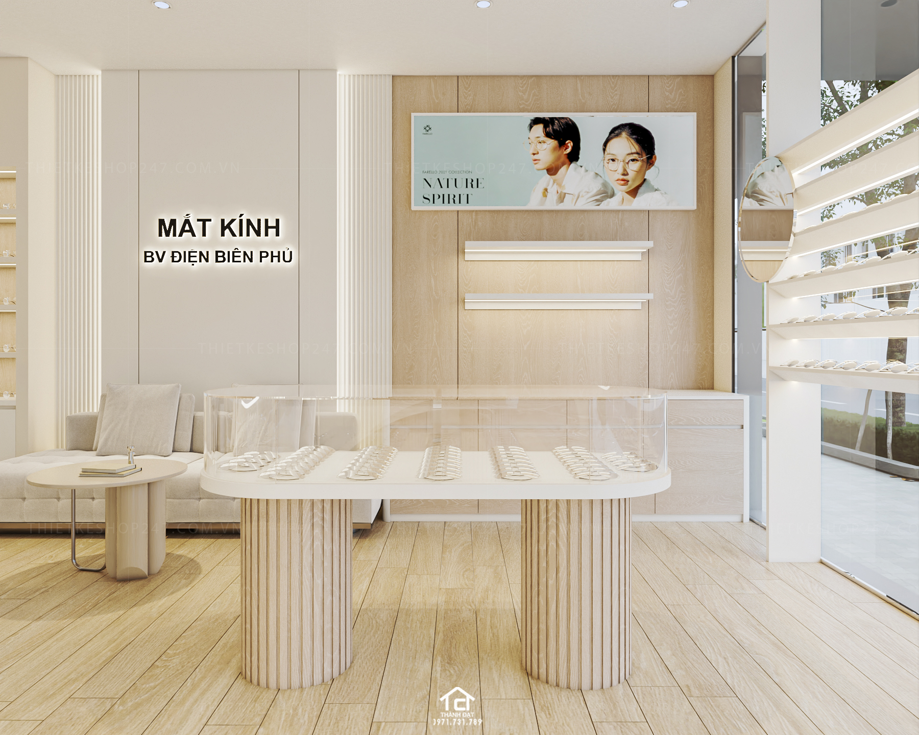 thiết kế shop mắt kính đẹp ấn tượng