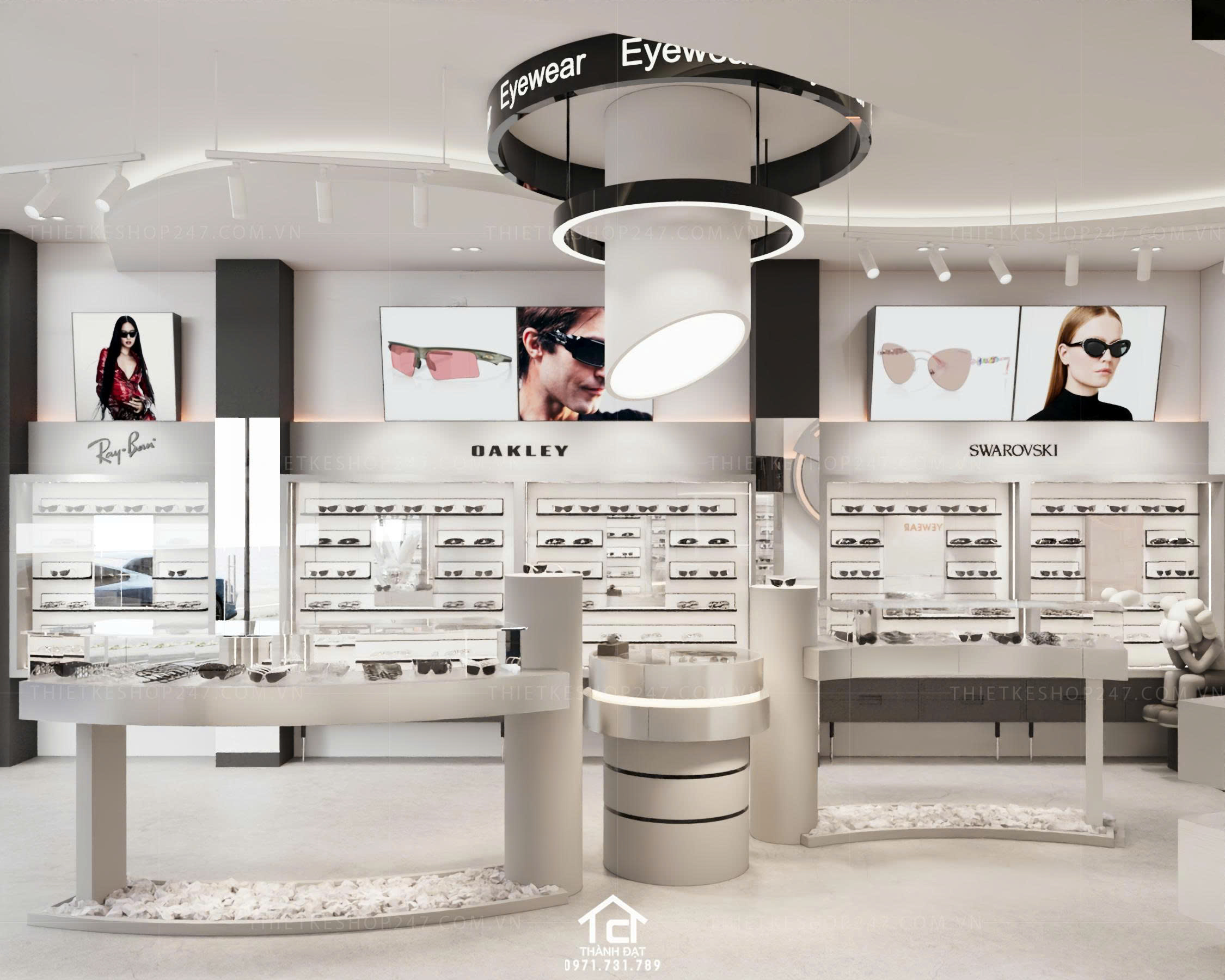 thiết kế shop mắt kính đẹp ấn tượng