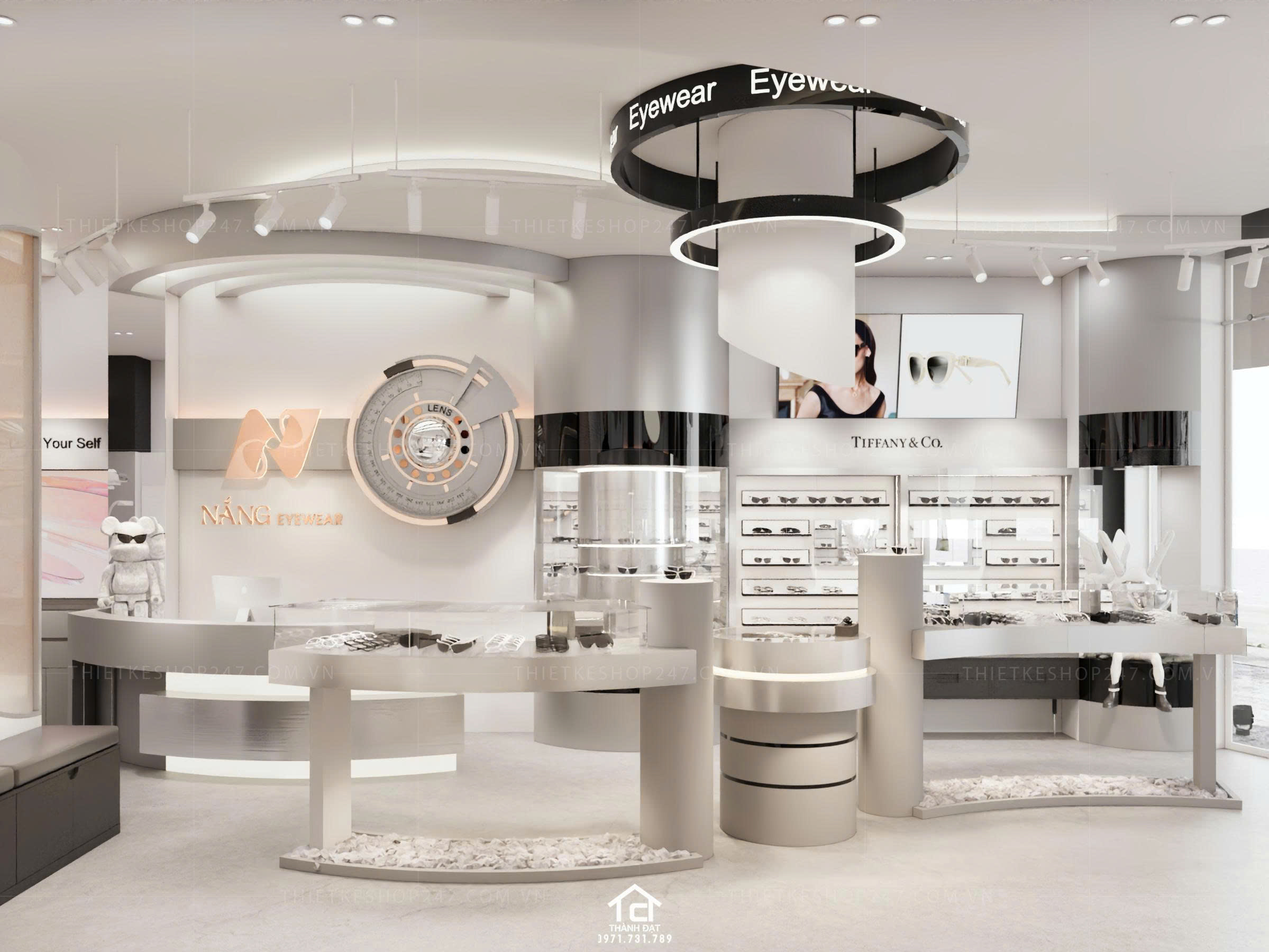 thiết kế shop mắt kính đẹp bắt mắt