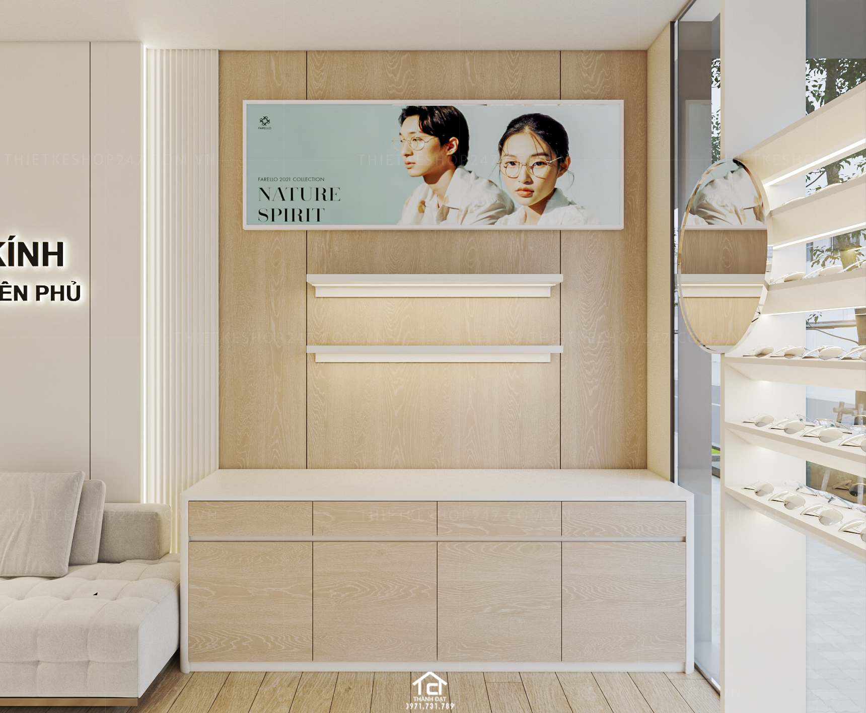 thiết kế shop mắt kính đẹp cao cấp