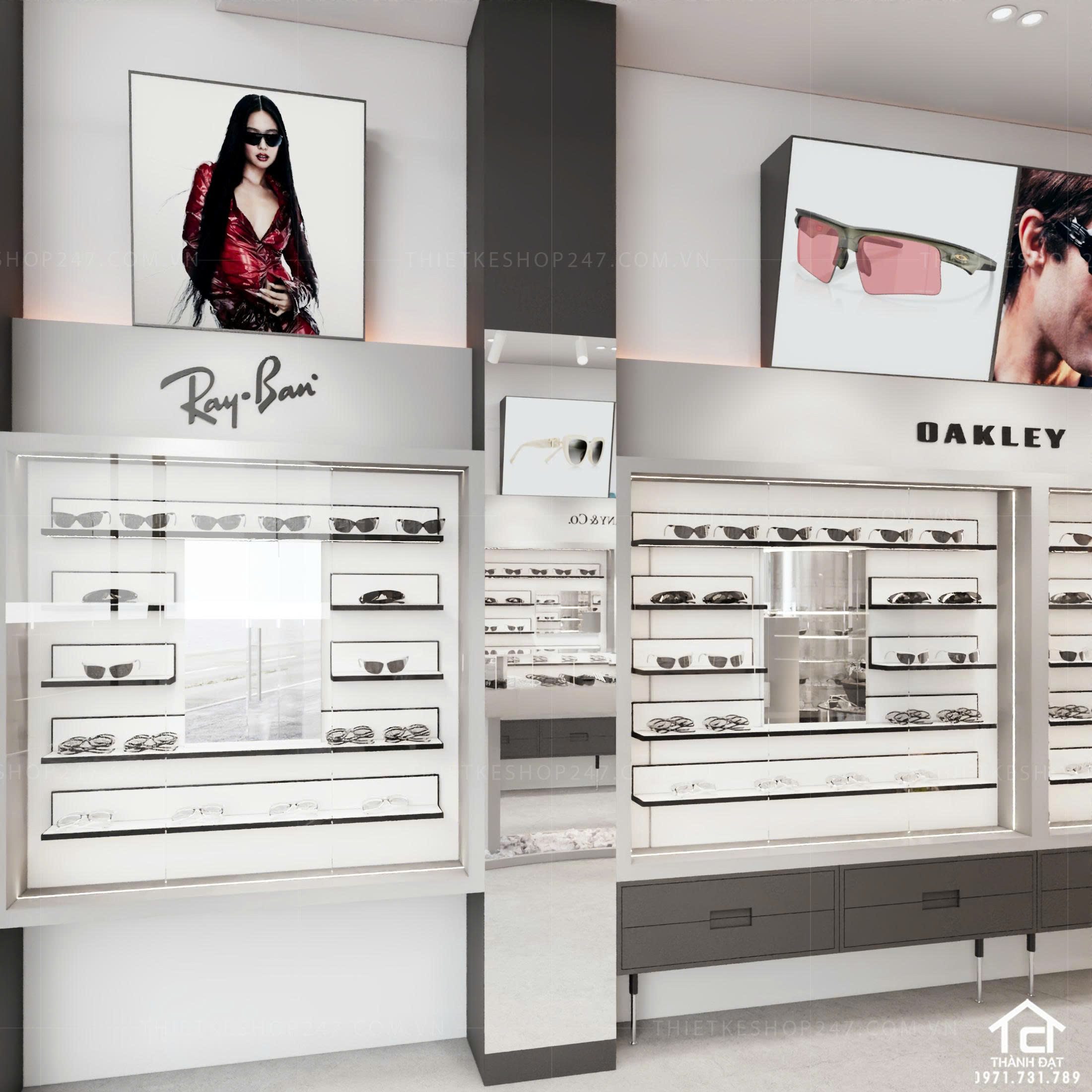 thiết kế shop mắt kính đẹp cao cấp