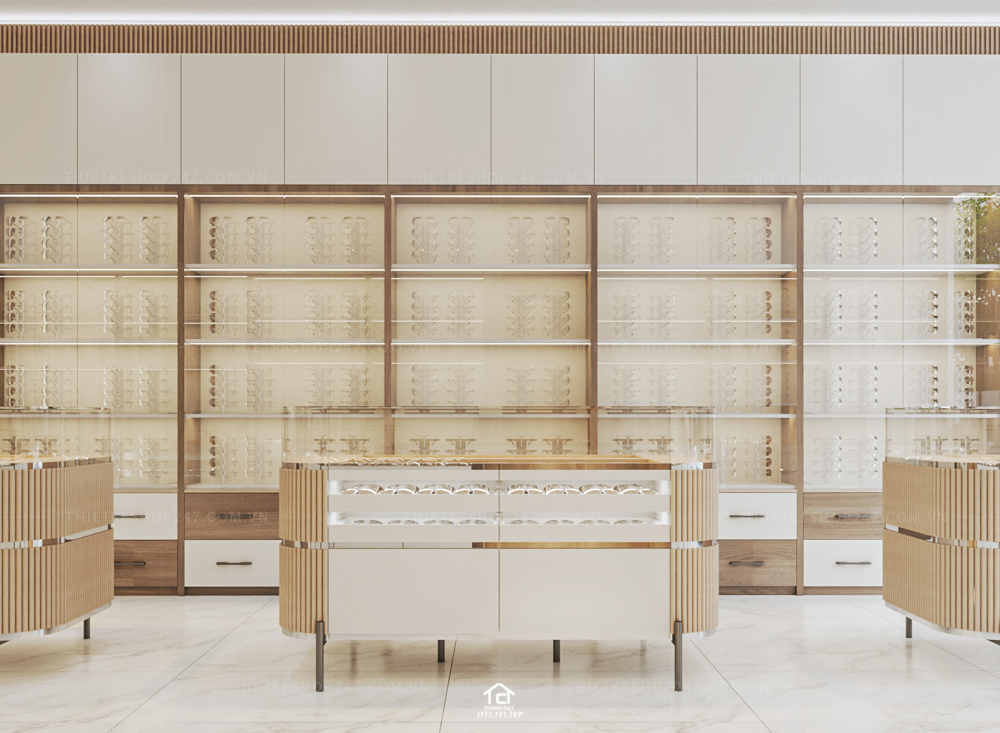 thiết kế shop mắt kính đẹp lôi cuốn